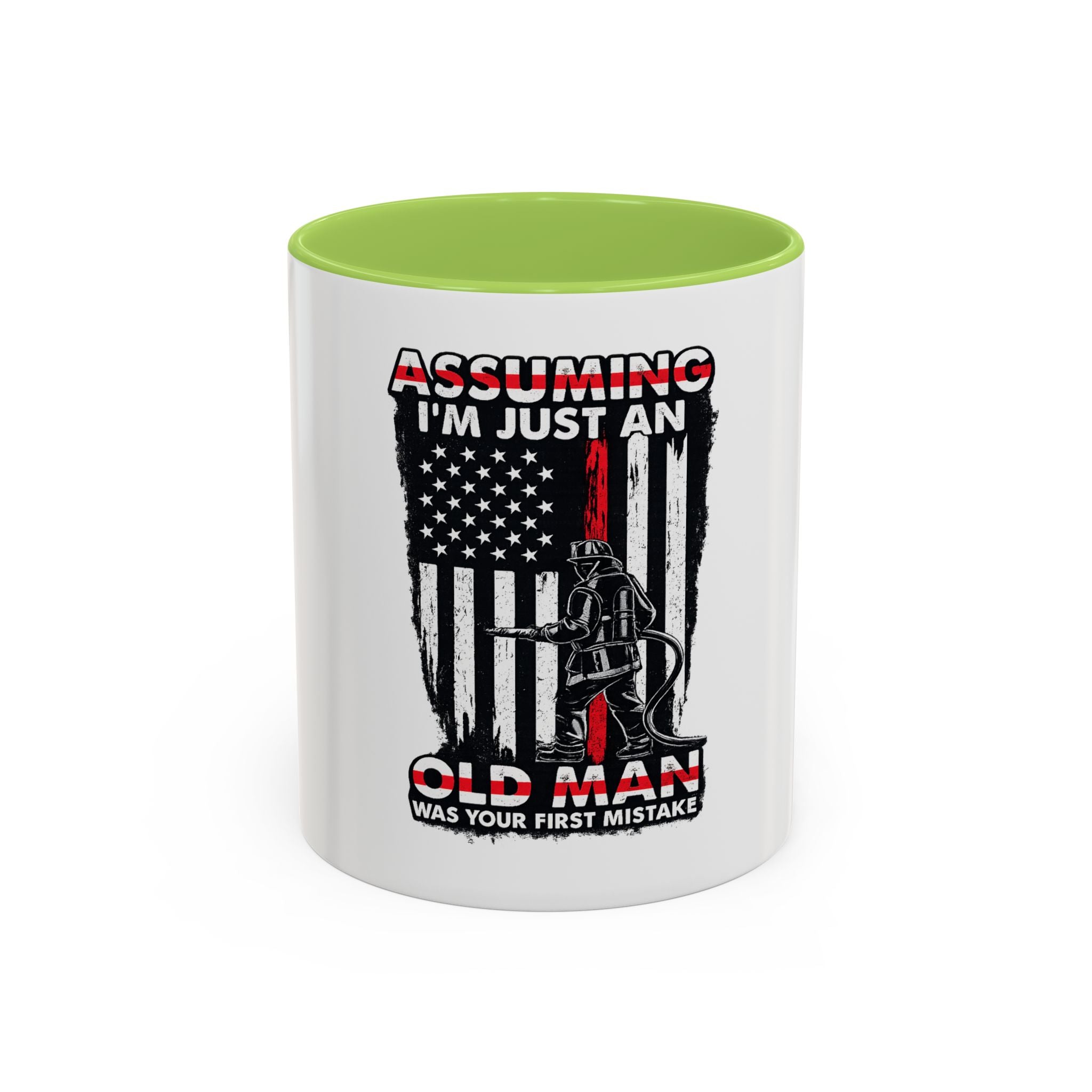 Coffee Mug - "Assuming I'm Just An Old Man" Firefighter Tribute Accent Mug (11/15oz)