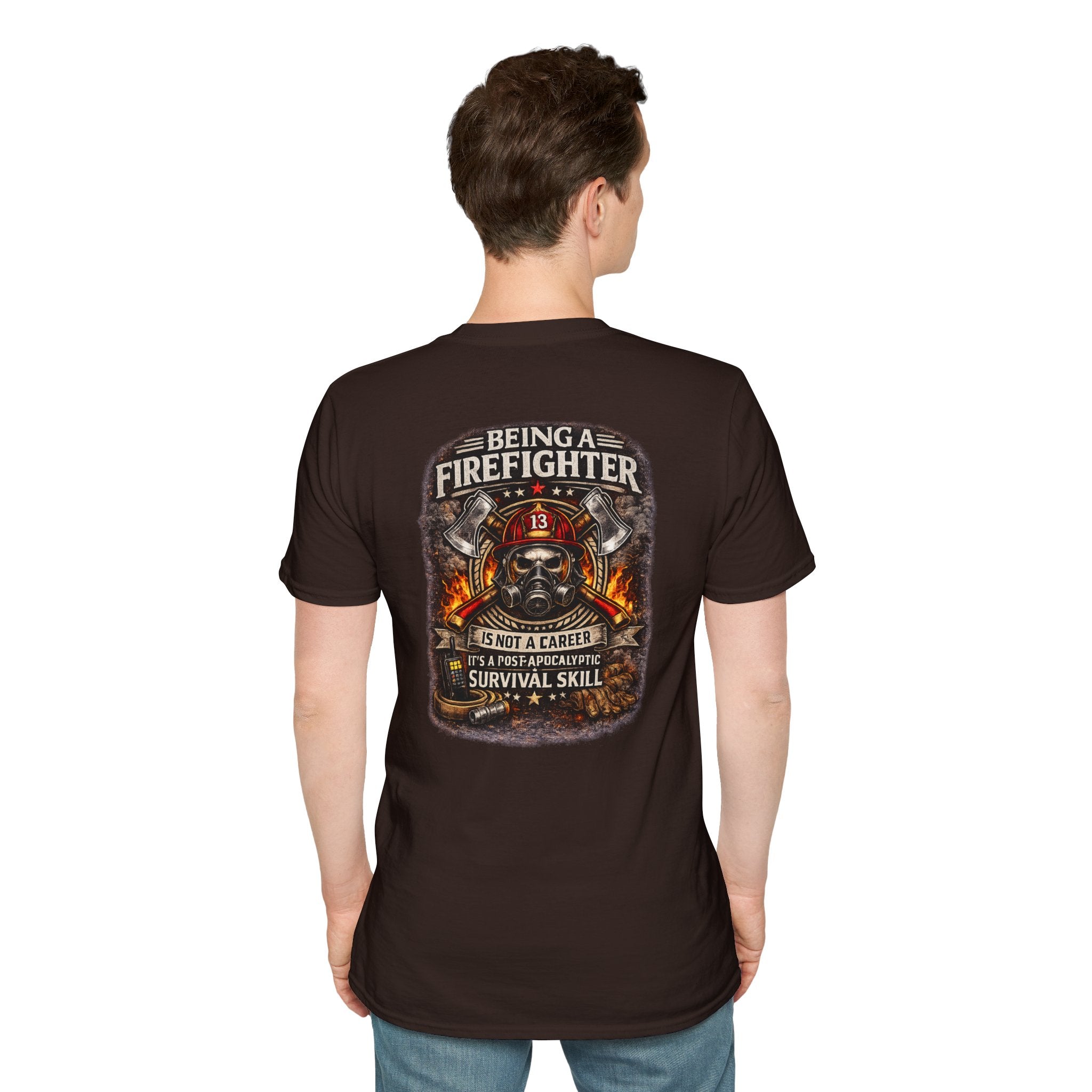 Firefighter T-Shirt - "Being a Firefighter is Not a Career, It's a Survival Skill" Graphic Tee