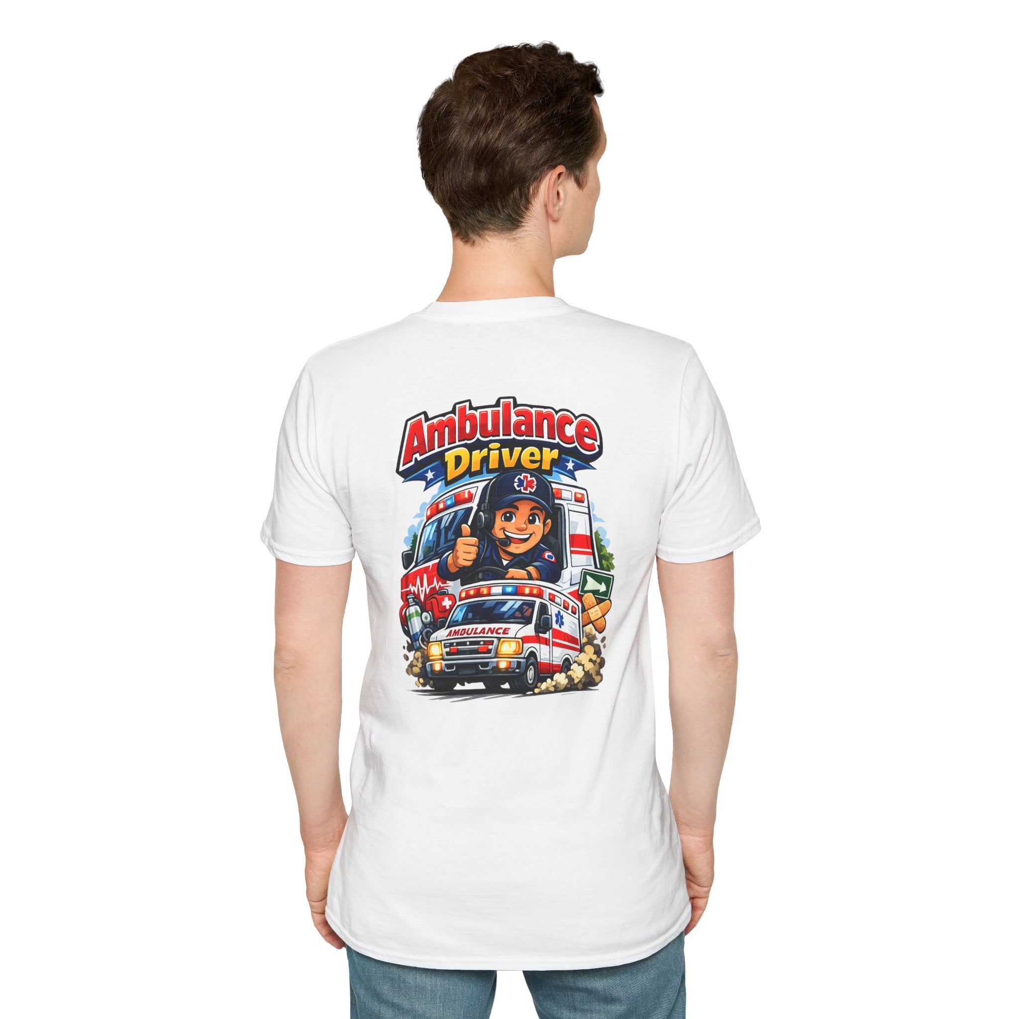 Ambulance Driver T-Shirt – Retro Emergency Vehicle Graphic Tee