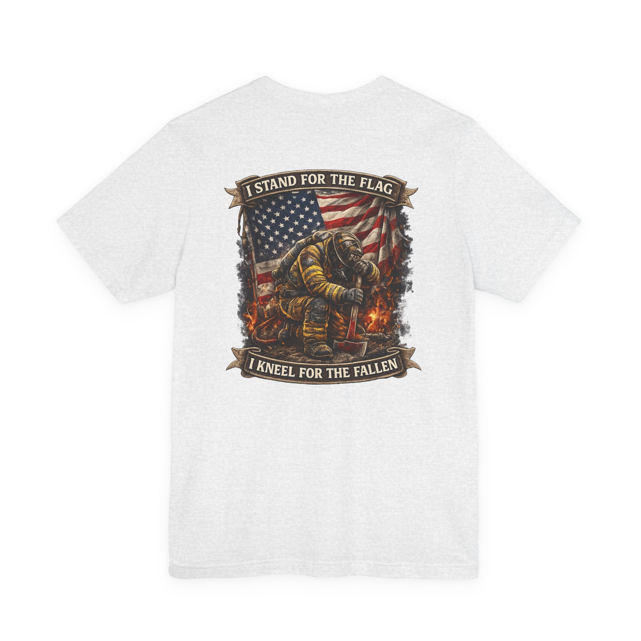 Patriotic Tee — "I Stand for the Flag, I Kneel for the Fallen" Memorial T-Shirt