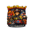 Don't Panic! I Am a Professional — Firefighter Emergency Rescue Sticker