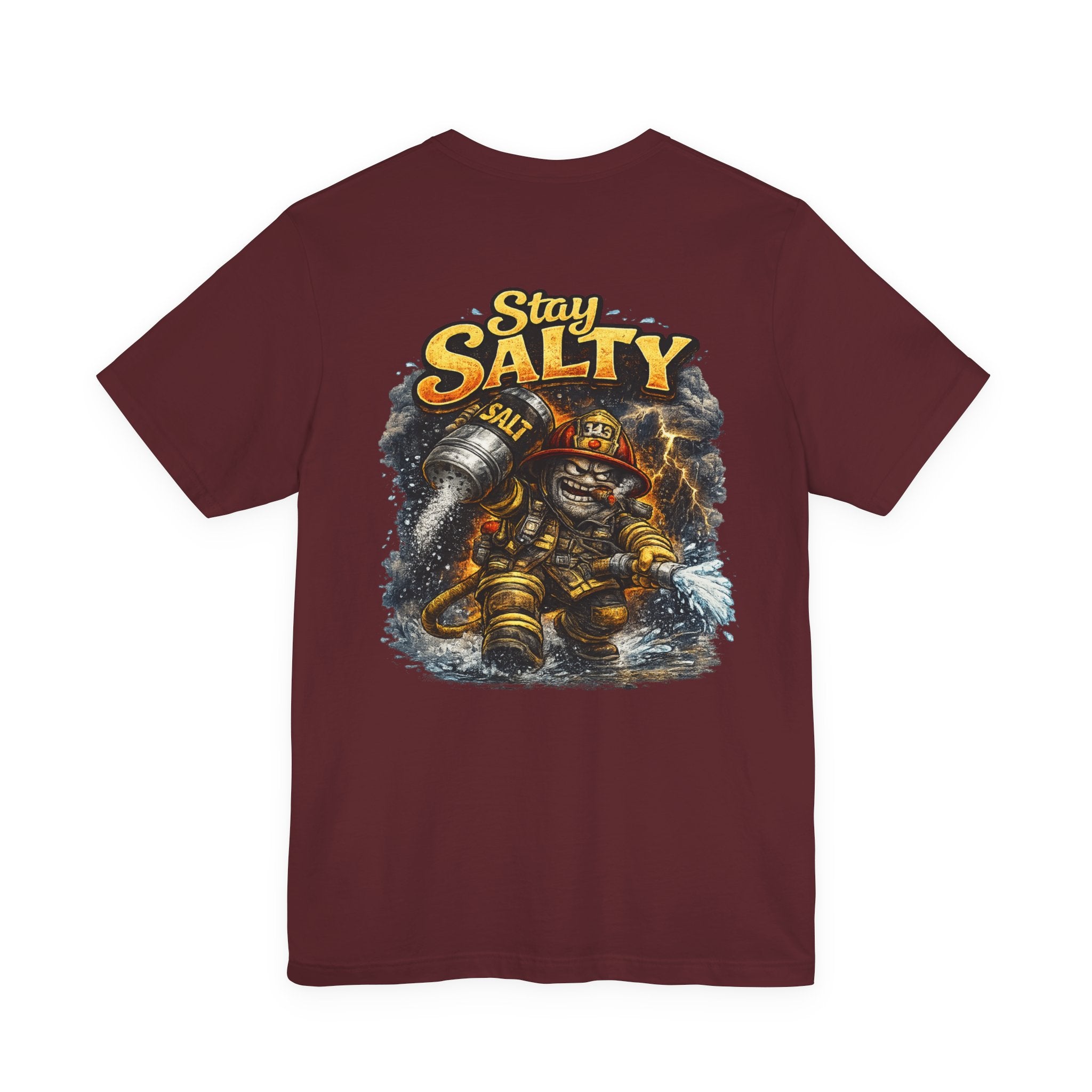 Seasoned Salty Firefighter Tee — Veteran Firefighter Tribute Shirt