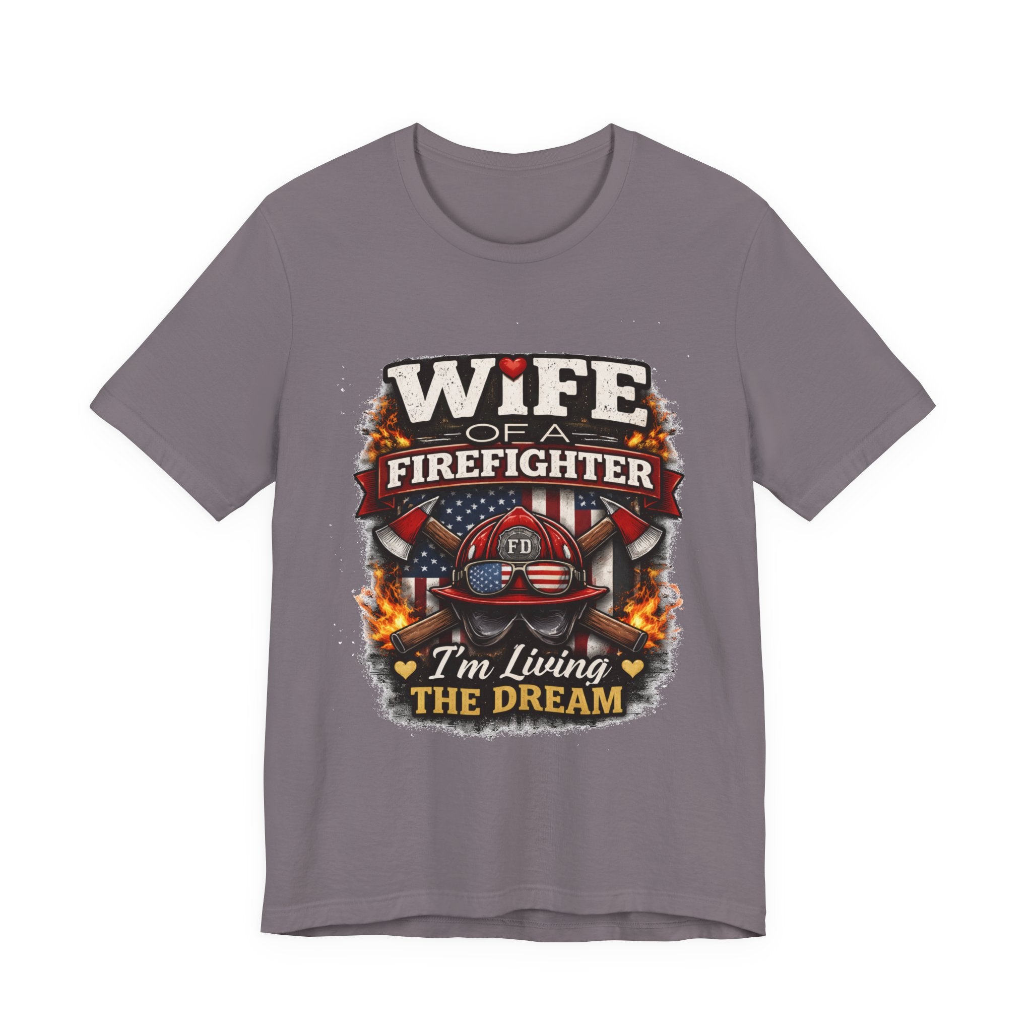 Wife of a Firefighter T-Shirt – “I’m Living the Dream” Firefighter Wife Tee