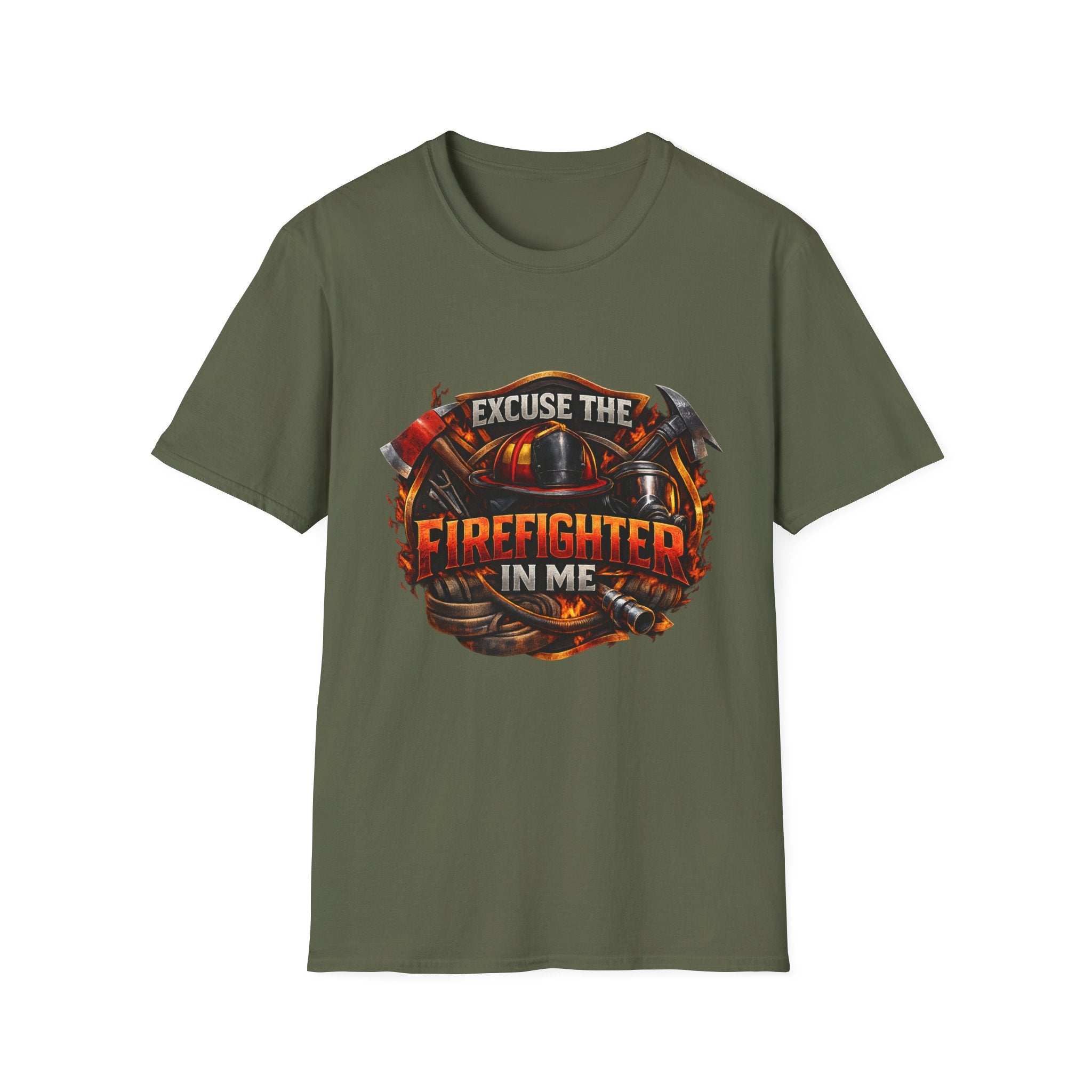 Excuse the Firefighter In Me T-Shirt — Firefighter Pride Graphic Tee