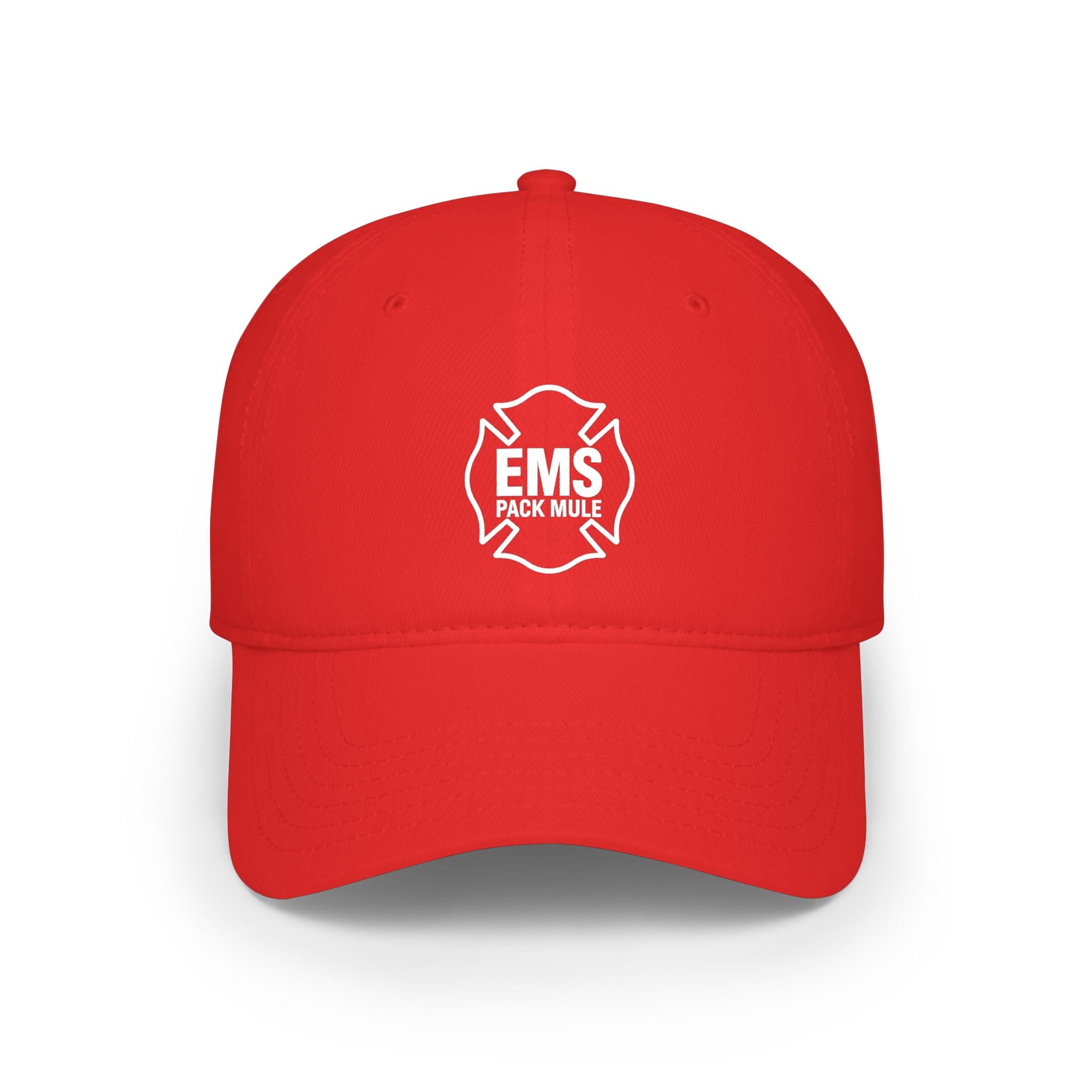 Fire Maltese Cross Embroidered Baseball Cap — 'EMS Pack Mule'