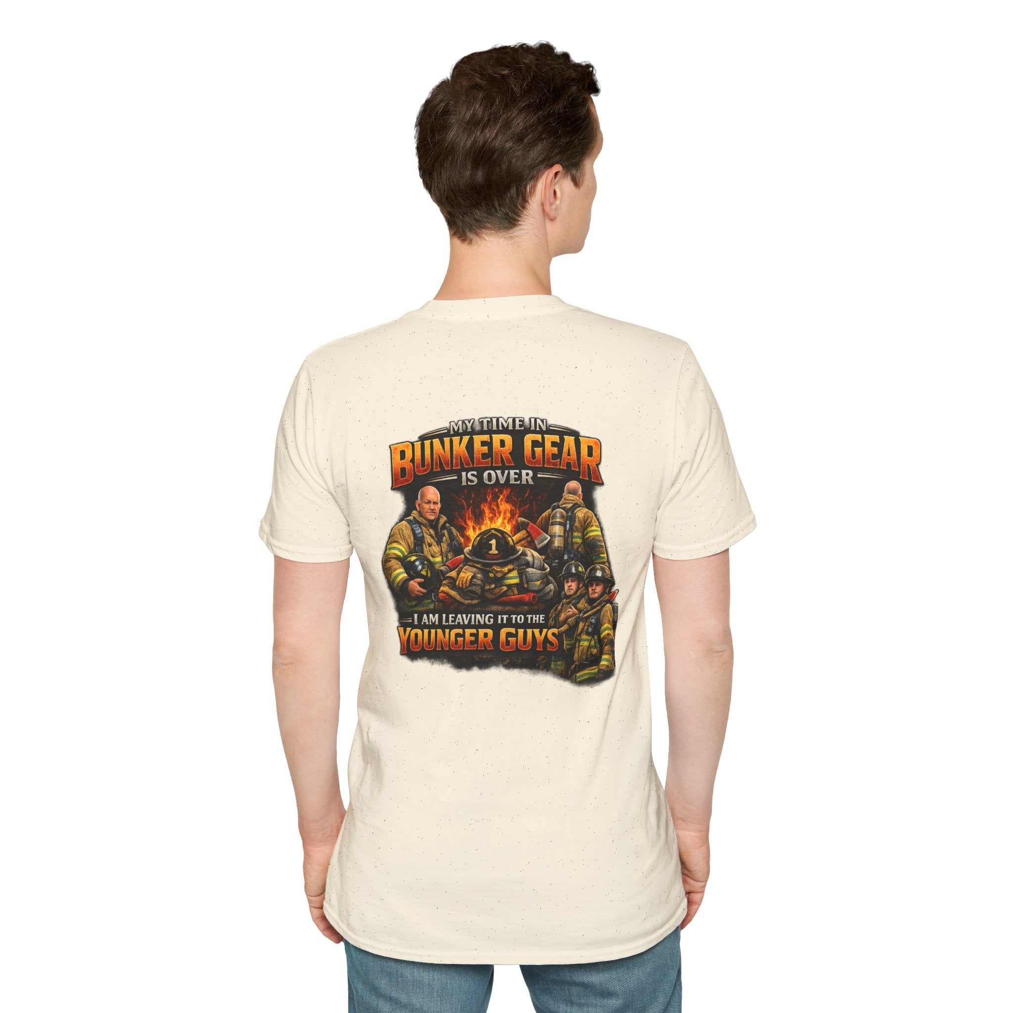 "My Time In Bunker Gear is Over"  Retired Firefighter T-Shirt