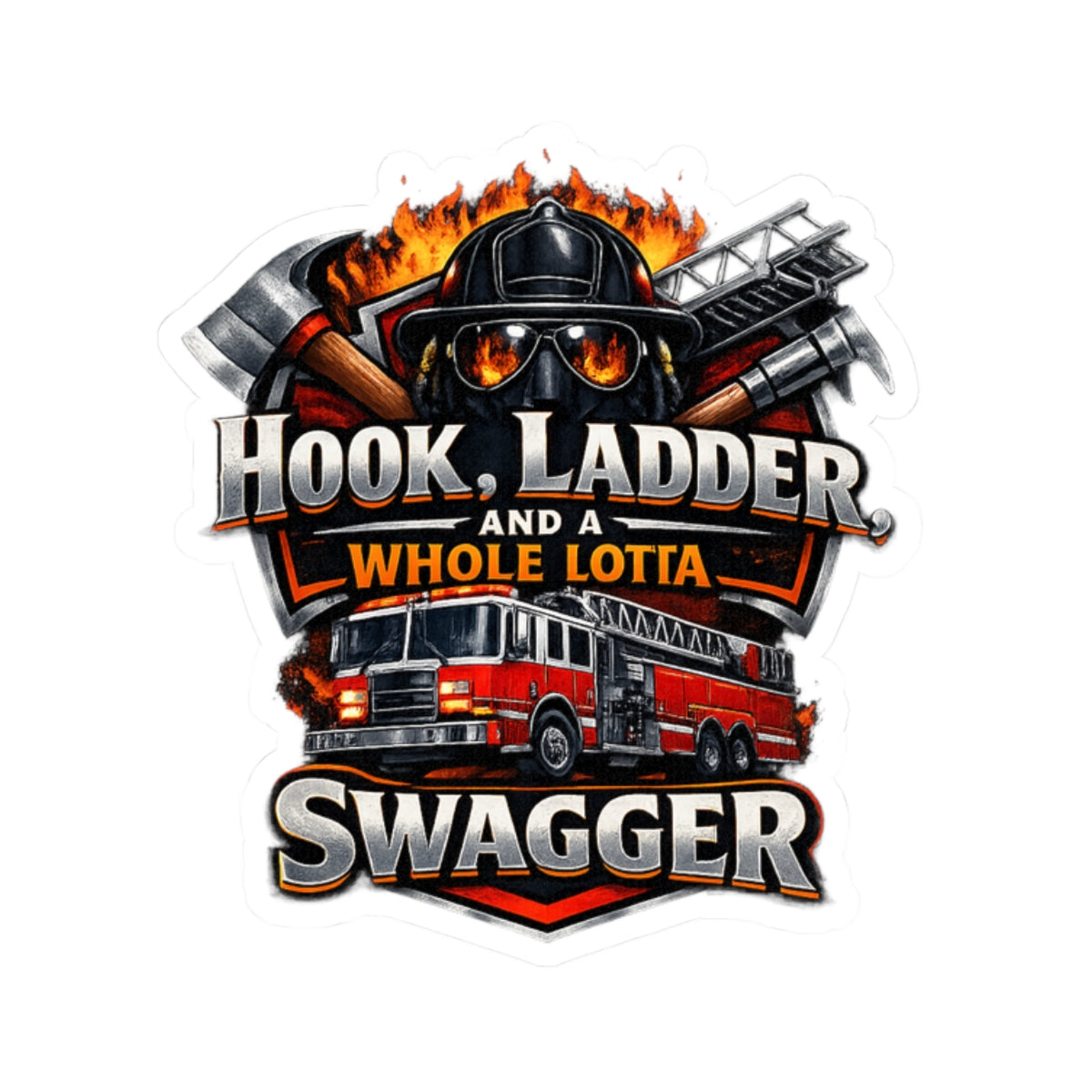 Sticker - Hook & Ladder and a Whole Lot of Swagger
