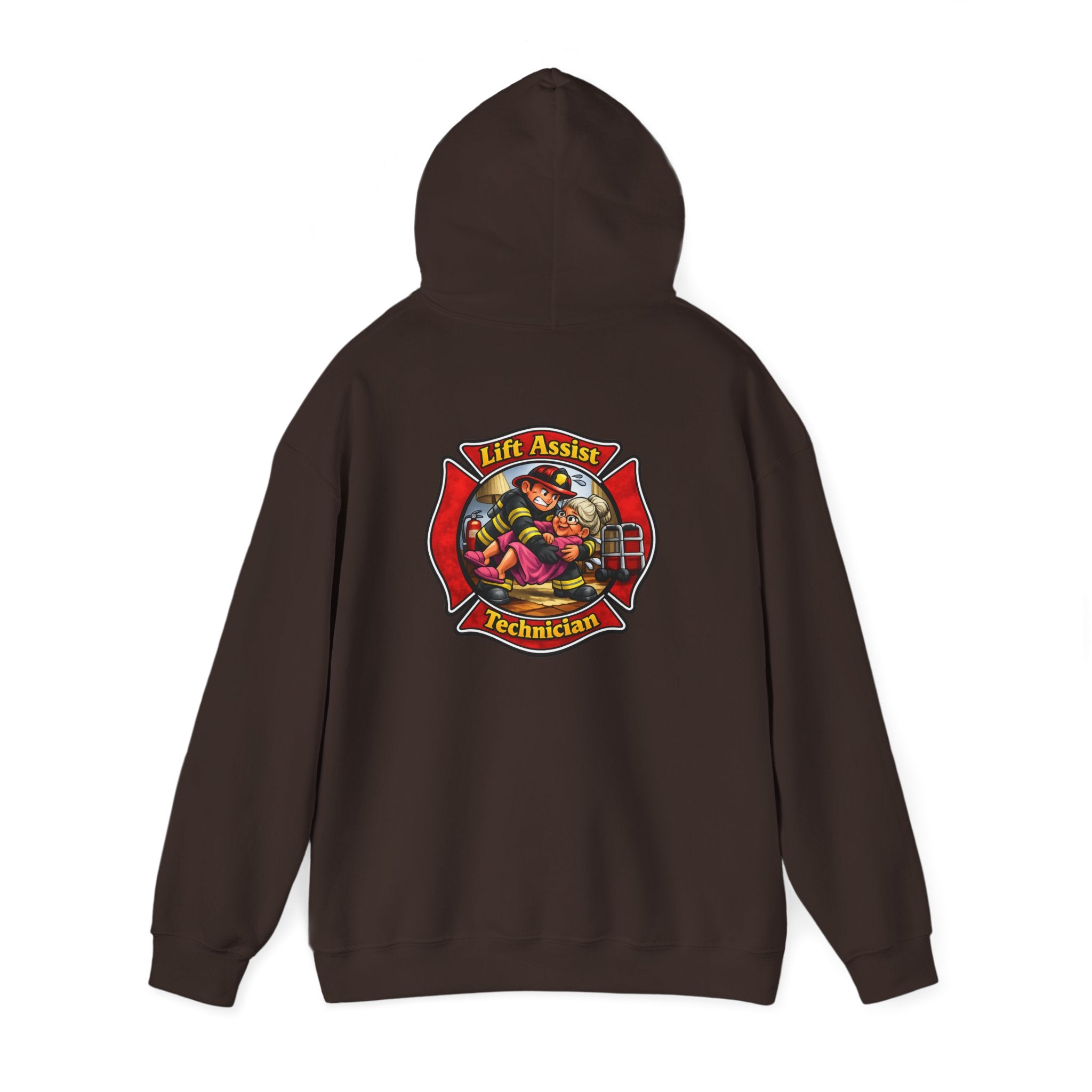 Firefighter Lift Assist Technician Hoodie – Maltese Cross Rescue Design