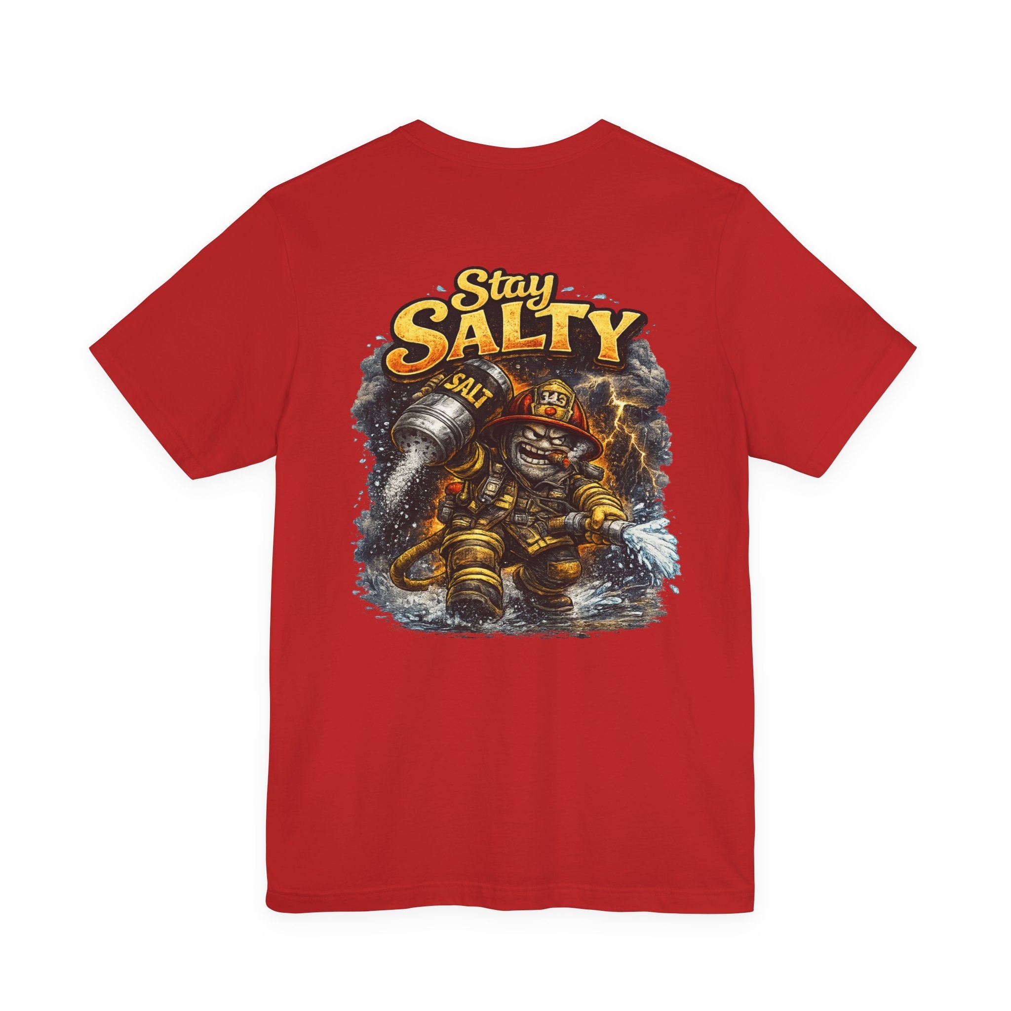 Seasoned Salty Firefighter Tee — Veteran Firefighter Tribute Shirt
