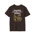 Firefighter T‑Shirt — "Stupidity Will Be Dealt With a Halligan" Graphic Tee