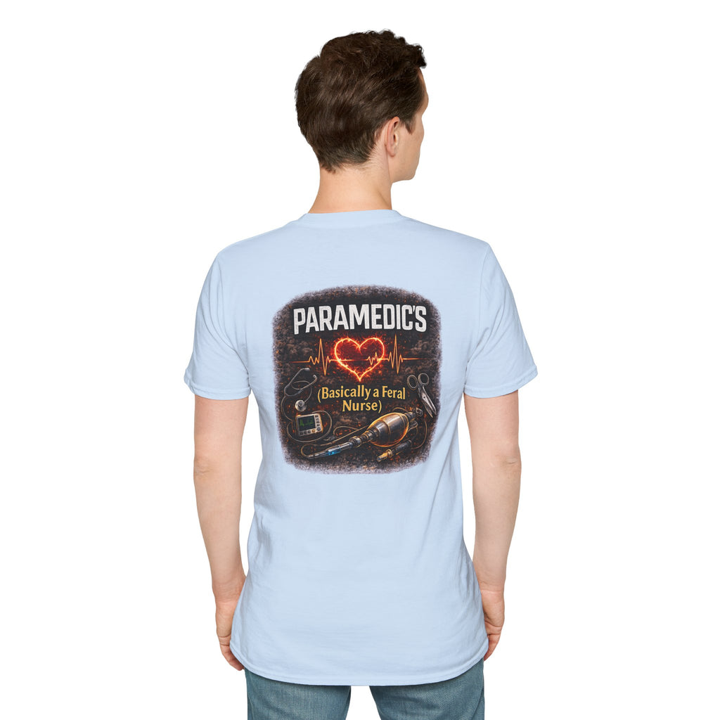 Paramedic T-Shirt — "Paramedic's (Basically a Feral Nurse)" Graphic Tee
