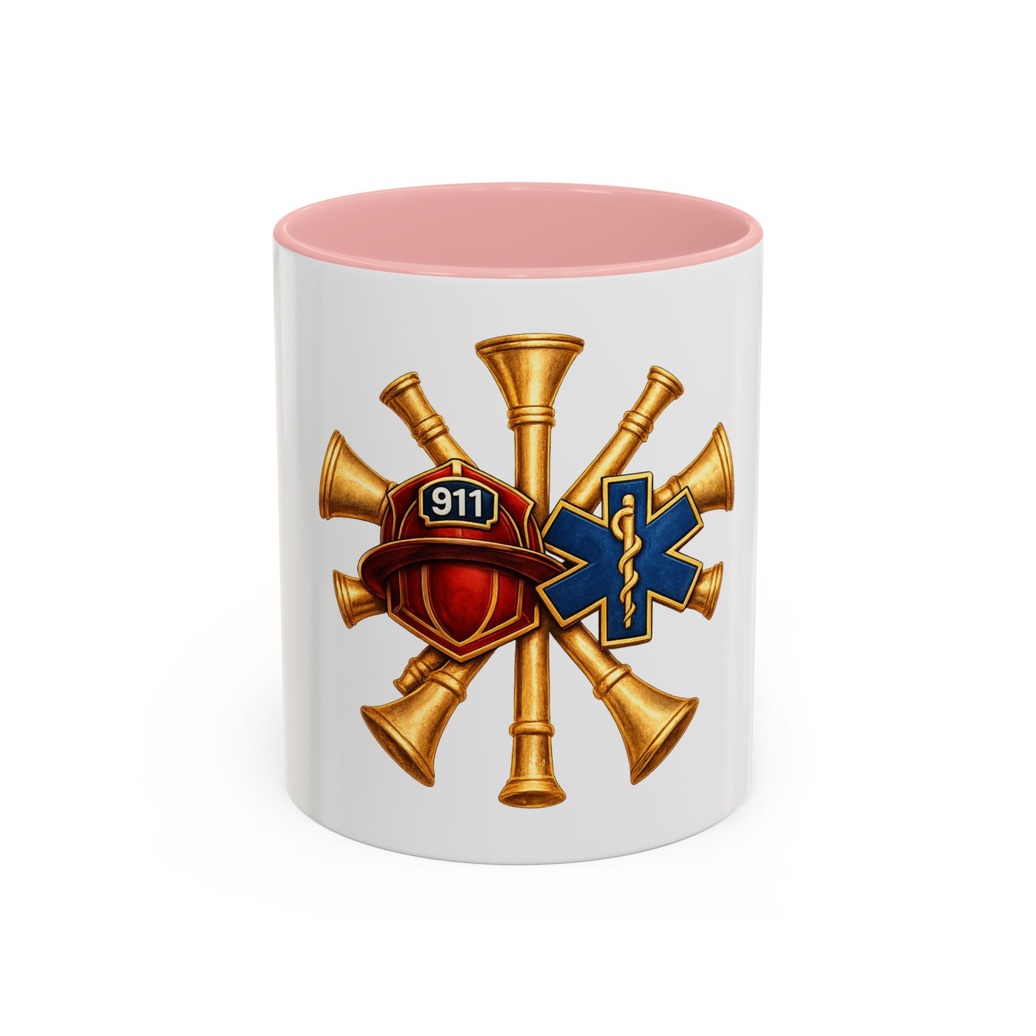 Fire Chief EMS & Firefighter Maltese Cross Coffee Mug — 911 Rescue Medical Emblem Accent Mug