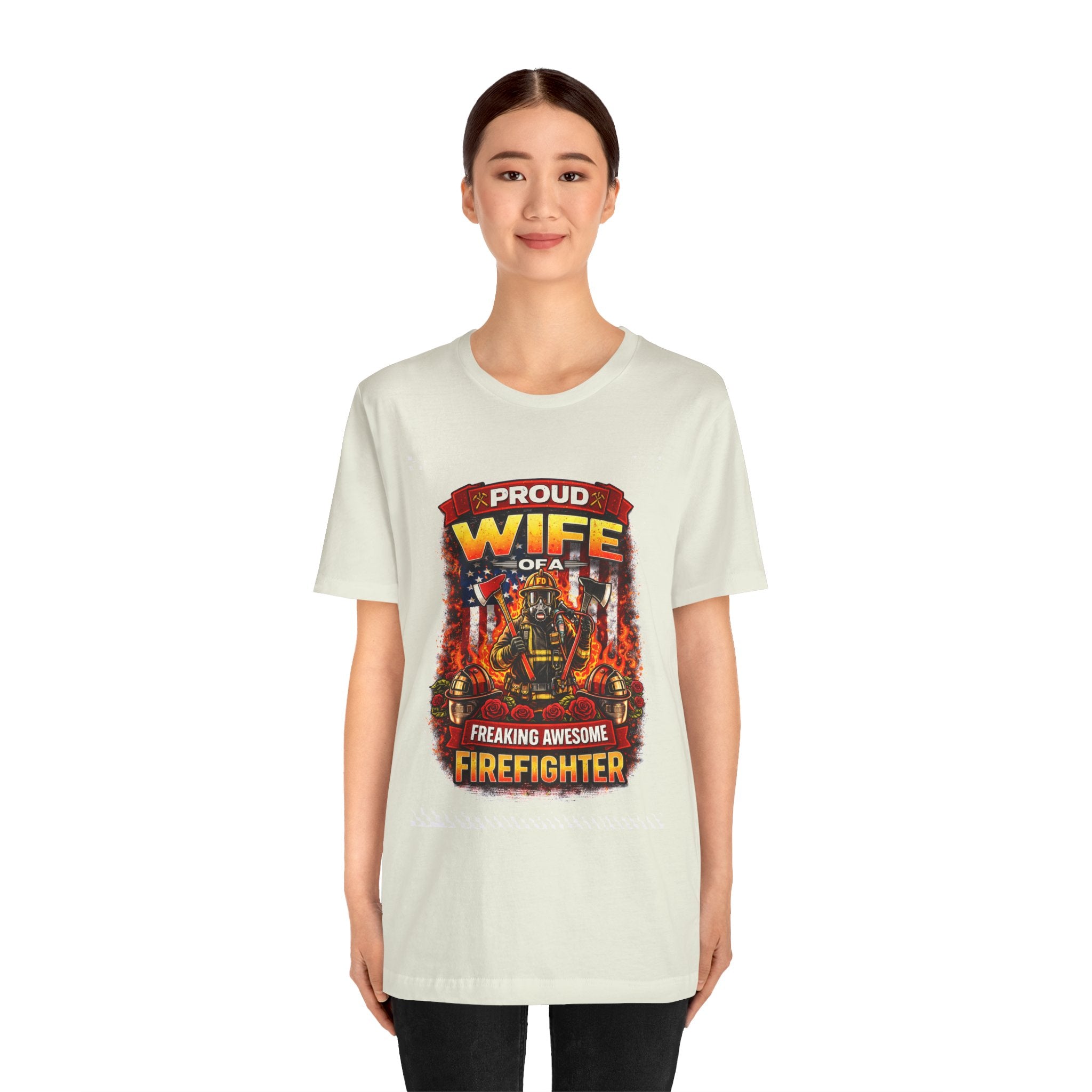 Proud Wife of a Freaking Awesome Firefighter T-Shirt