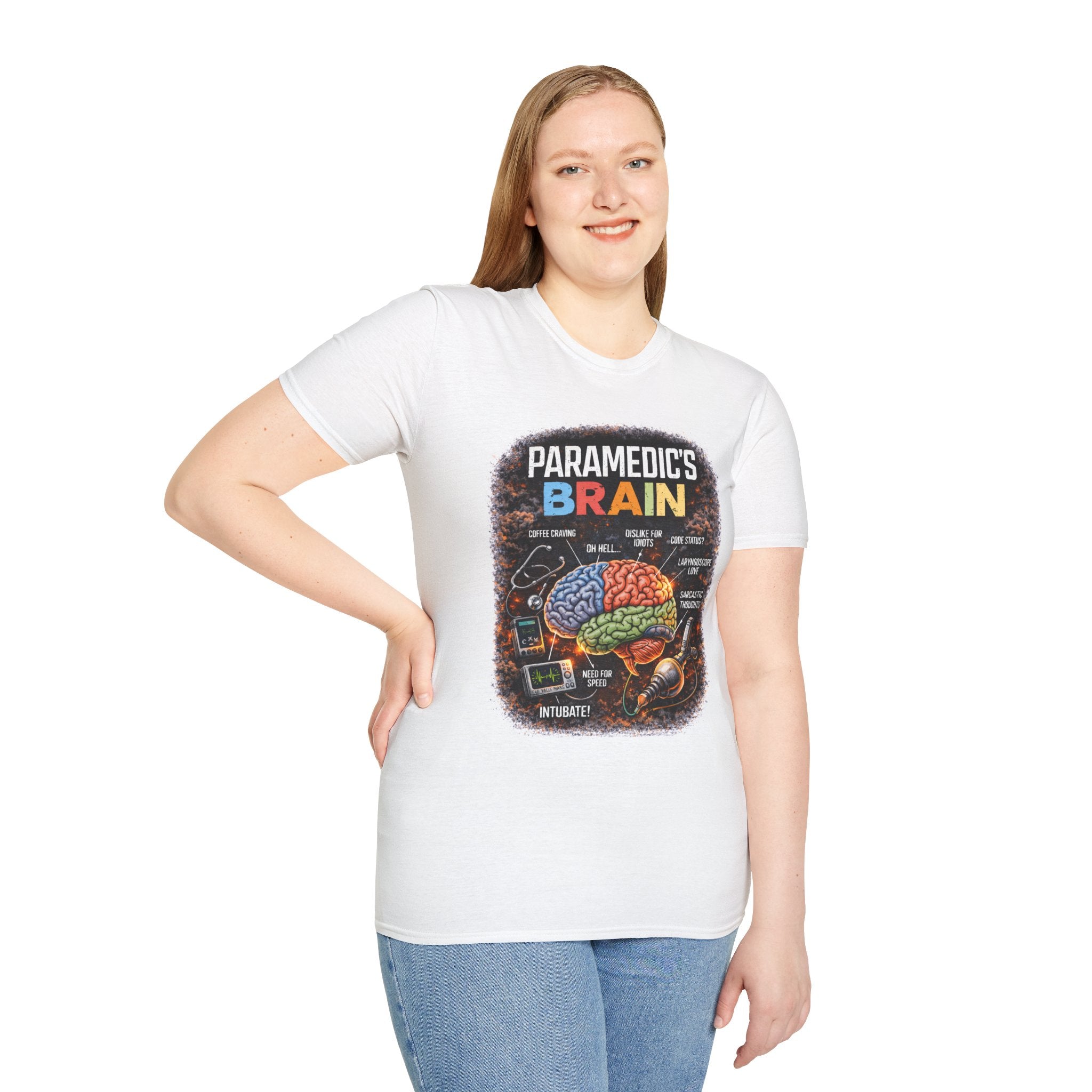 Paramedic’s Brain T-Shirt - Emergency Medical Tech Anatomy Graphic Tee