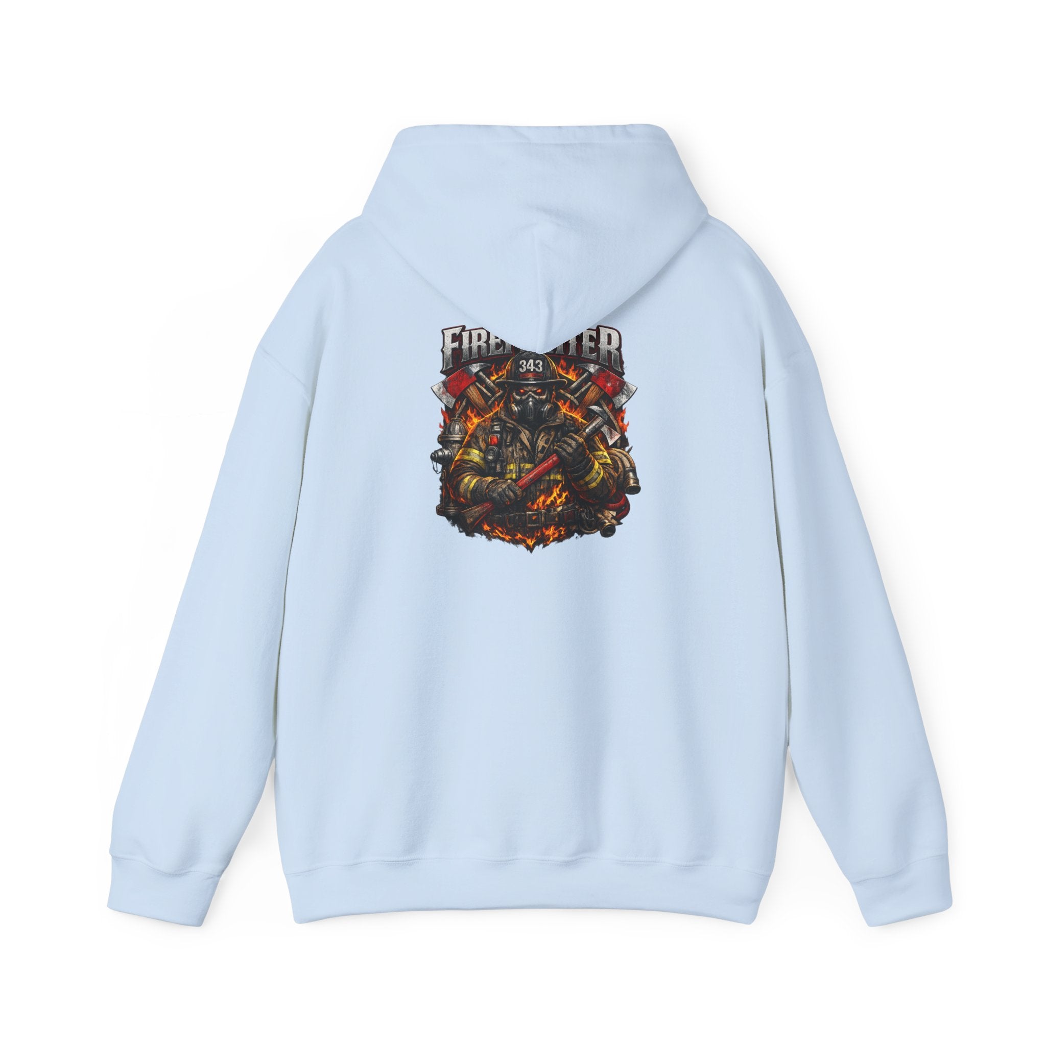 Firefighter Axe Shield Hoodie — Vintage Firefighter Engine Pullover