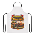 Firehouse Rule Apron — "If It's Not Sizzling, It's Not Serious" BBQ Grill Apron for Firefighters & Grill Masters