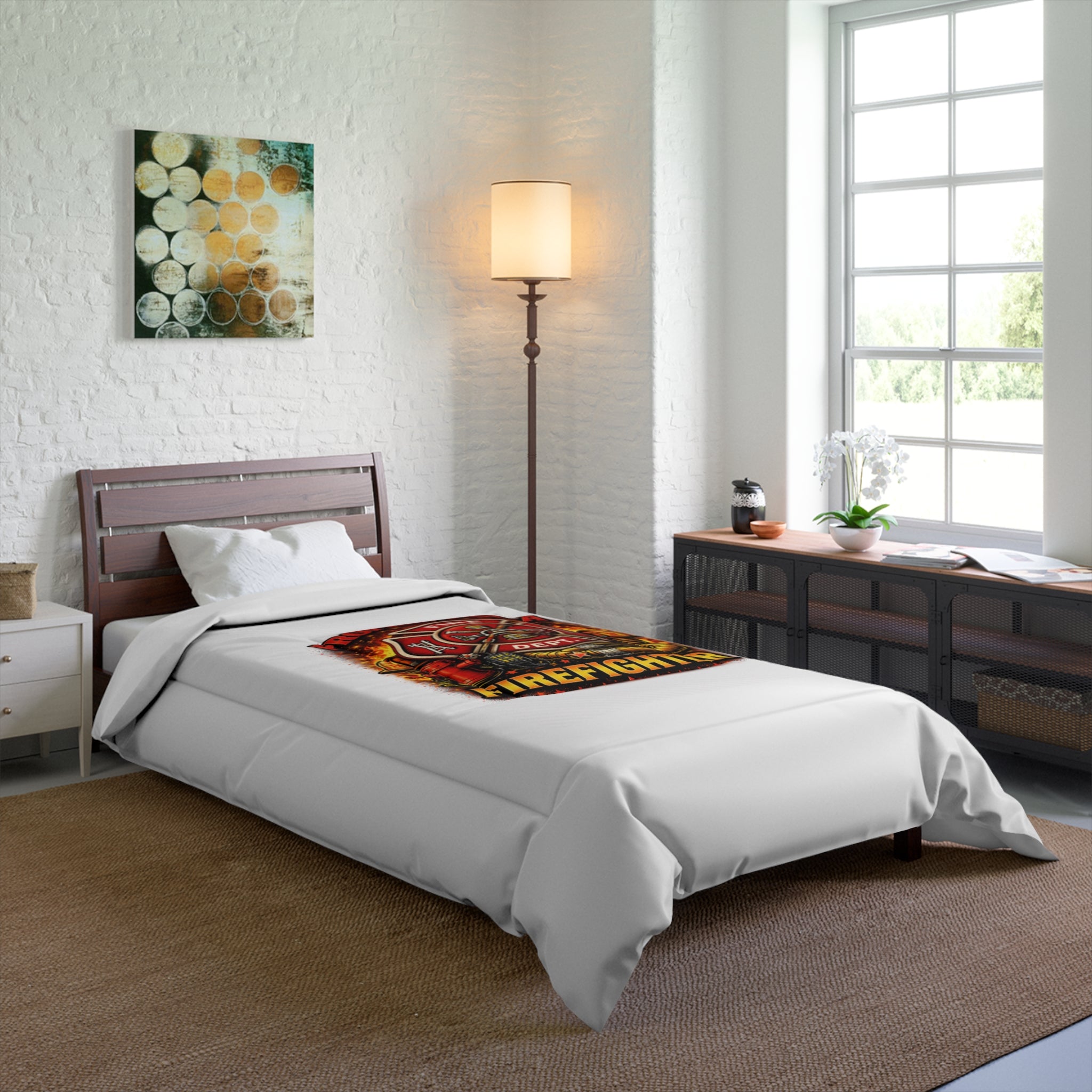 Firefighter Comforter — "Property of a Fire Dept." Bedding for First Responders