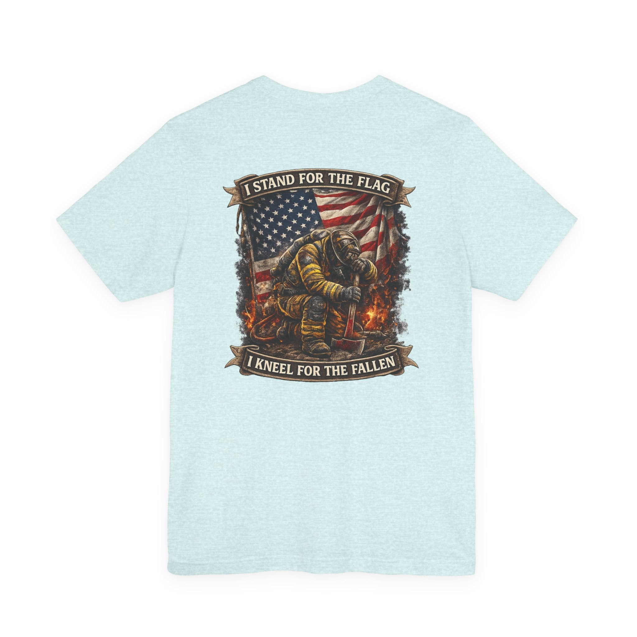 Patriotic Tee — "I Stand for the Flag, I Kneel for the Fallen" Memorial T-Shirt