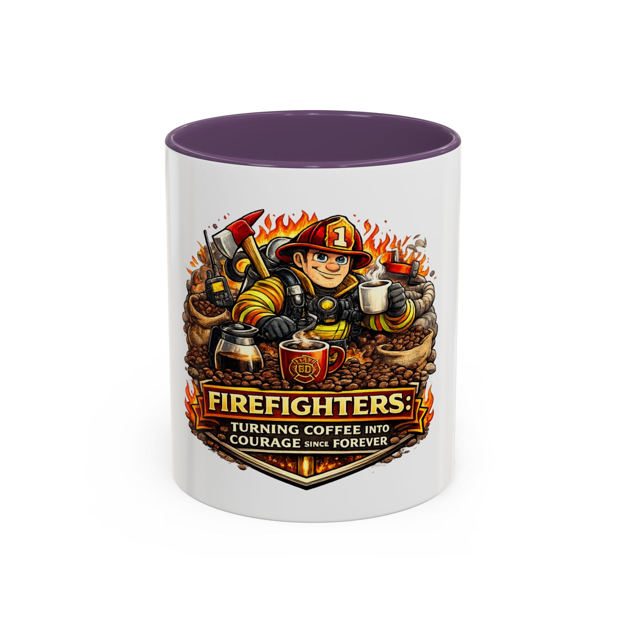 Firefighters Coffee Mug — "Turning Coffee Into Courage Since Forever" (11/15oz)