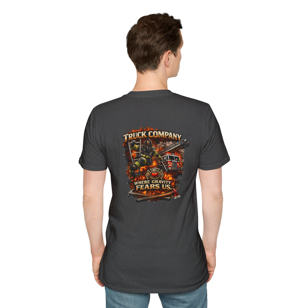 Truck Company T‑Shirt — 'Where Gravity Fears Us'