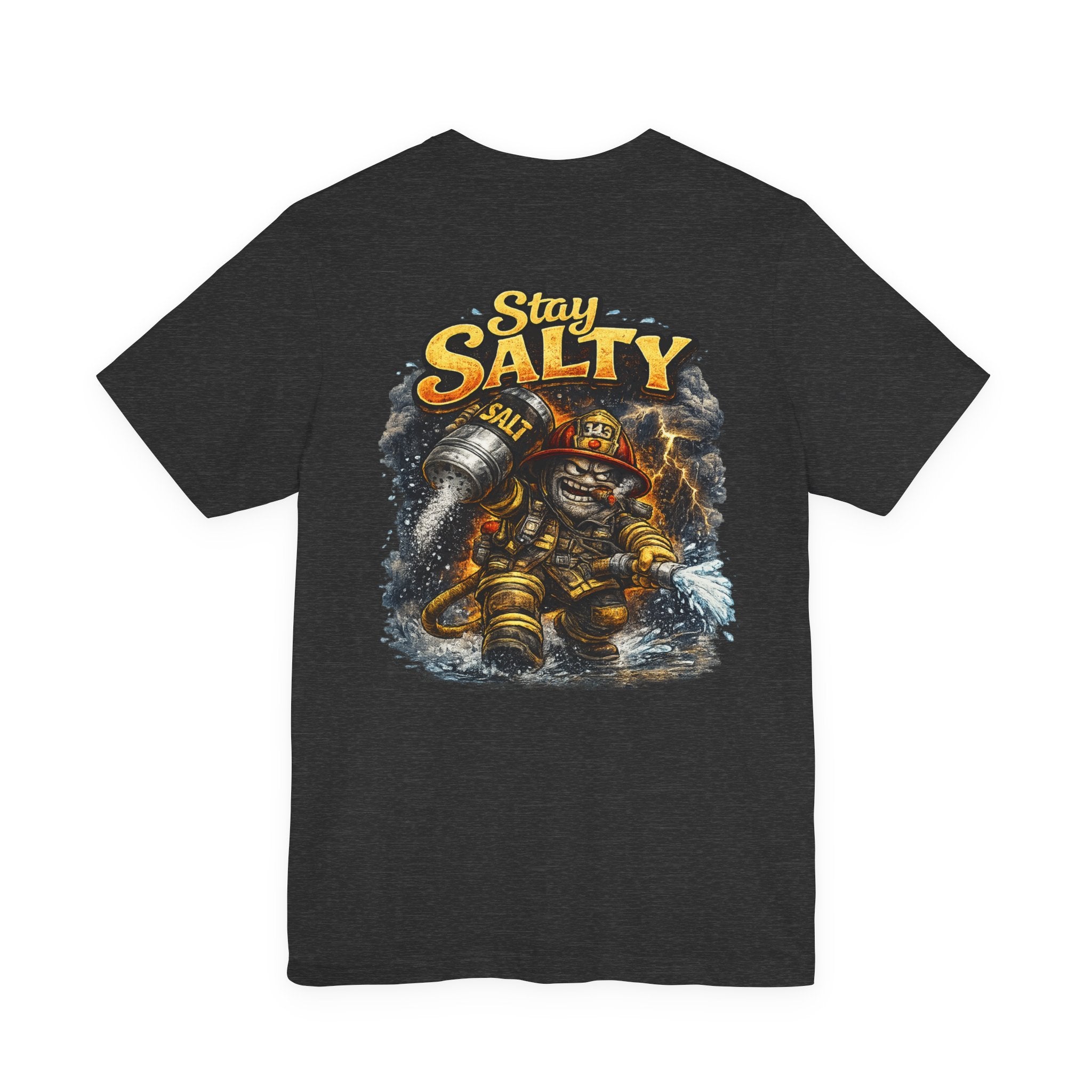 Seasoned Salty Firefighter Tee — Veteran Firefighter Tribute Shirt