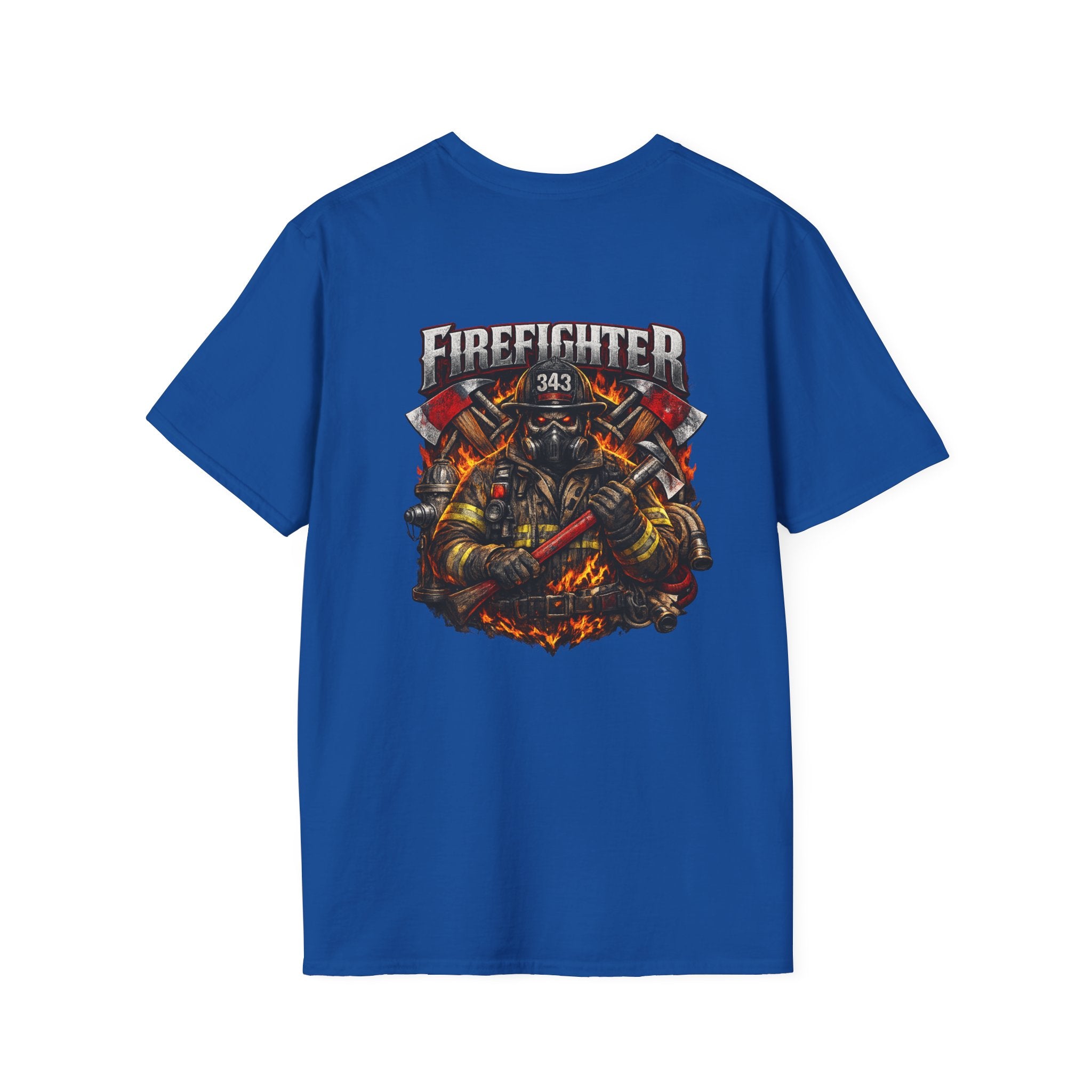 Firefighter Graphic T-Shirt — Brave Firefighter Design (343)