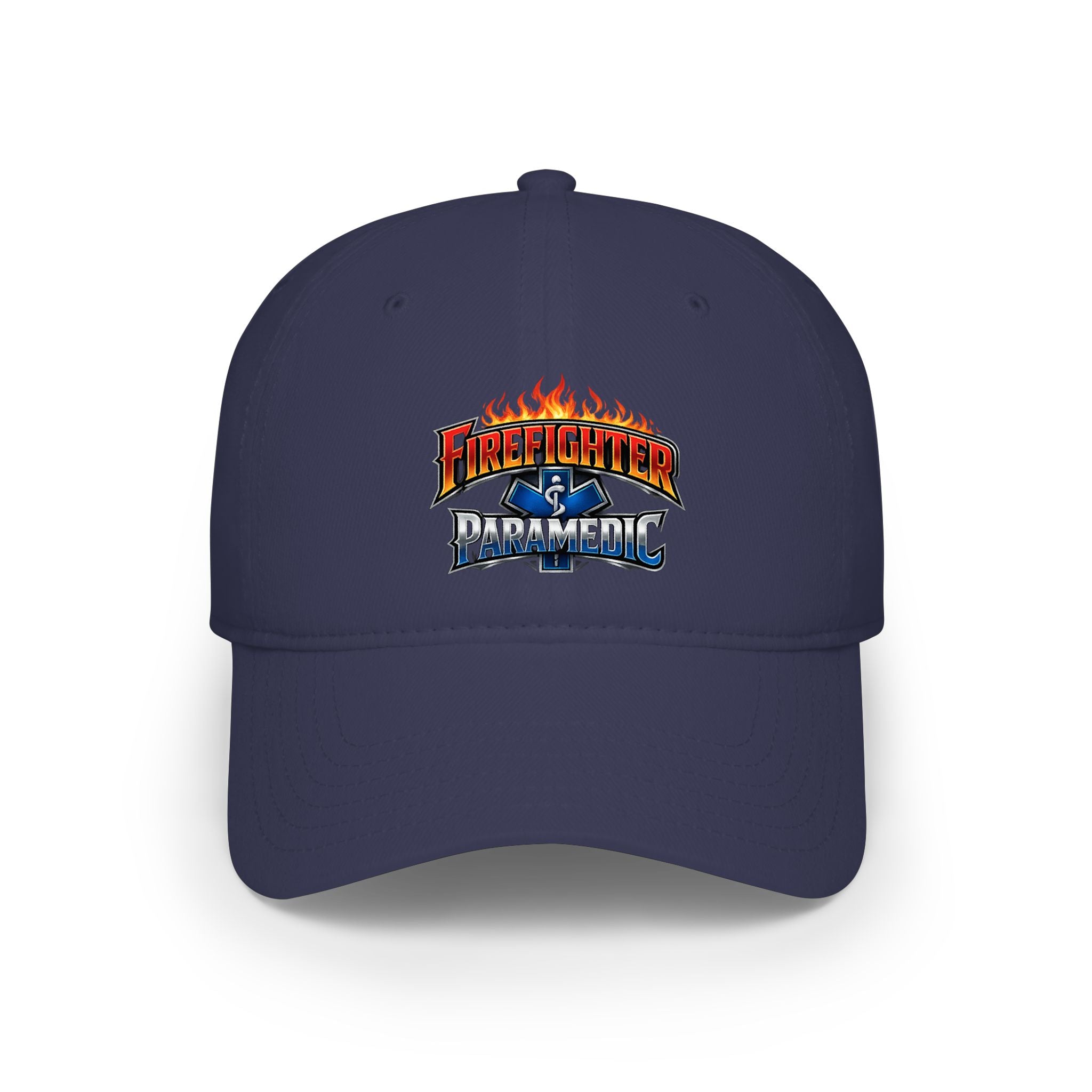 Firefighter Paramedic Cap — Flame Logo Hat for First Responders