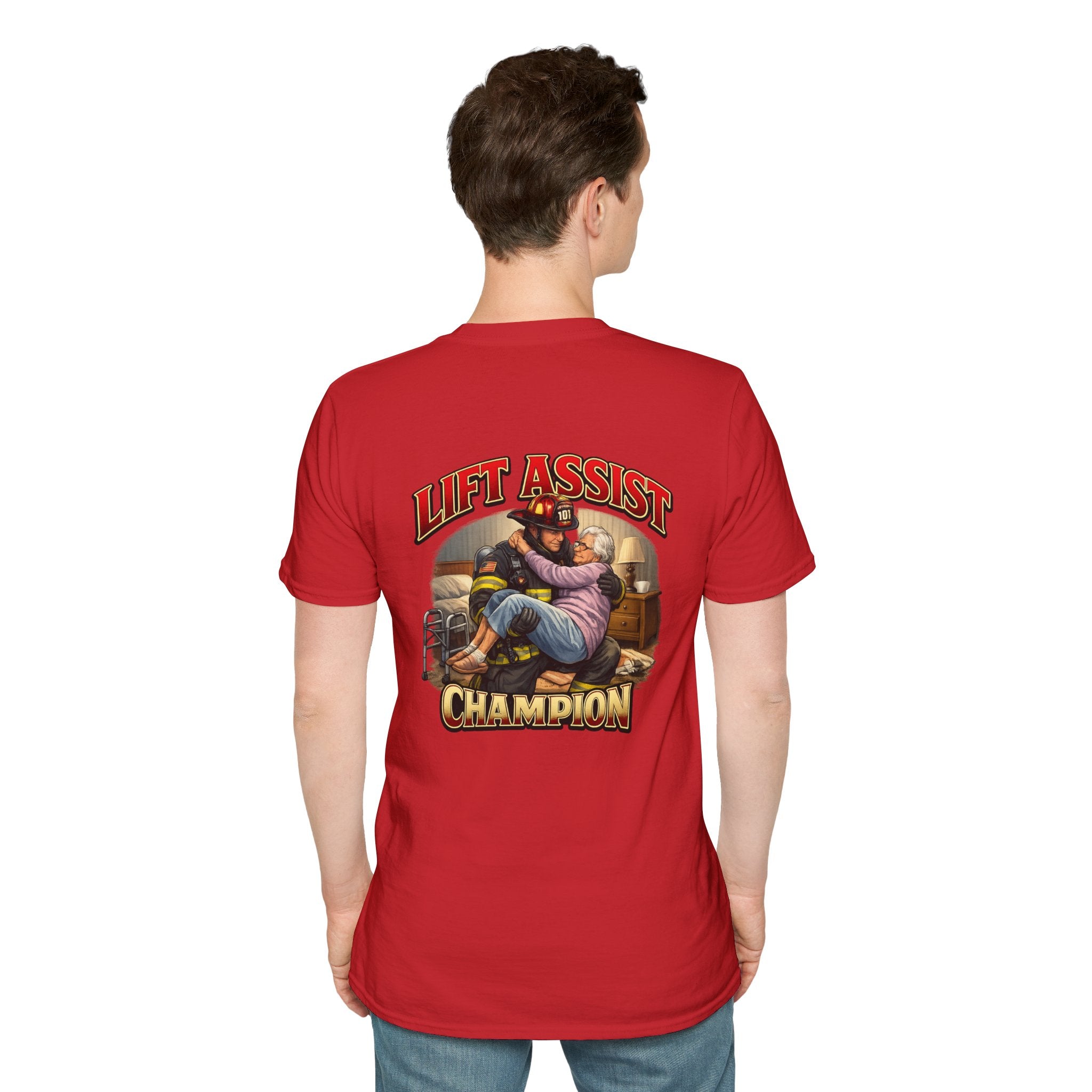 Firefighter Rescue T-Shirt — Helping Hands Elderly Assist Tee