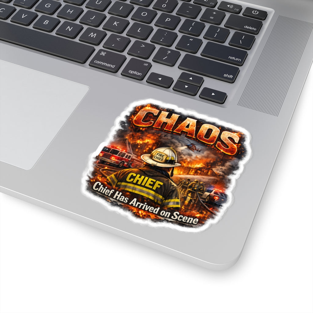 Chief Has Arrived on Scene Sticker — Firefighter Chaos Rescue Decal