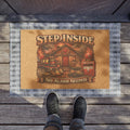 Doormat — "Step Inside, No Alarm Needed" Firefighter Welcome Mat
