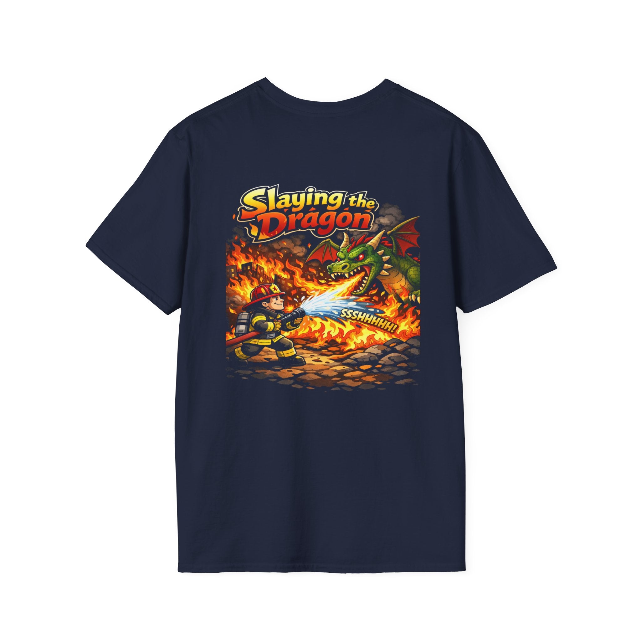 Slaying the Dragon Firefighter T-Shirt —