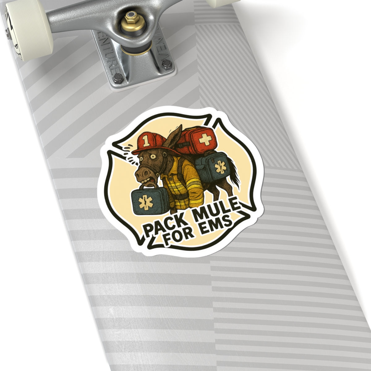 Pack Mule for EMS Kiss-Cut Sticker — Funny Paramedic / EMT Medical Rescue Decal