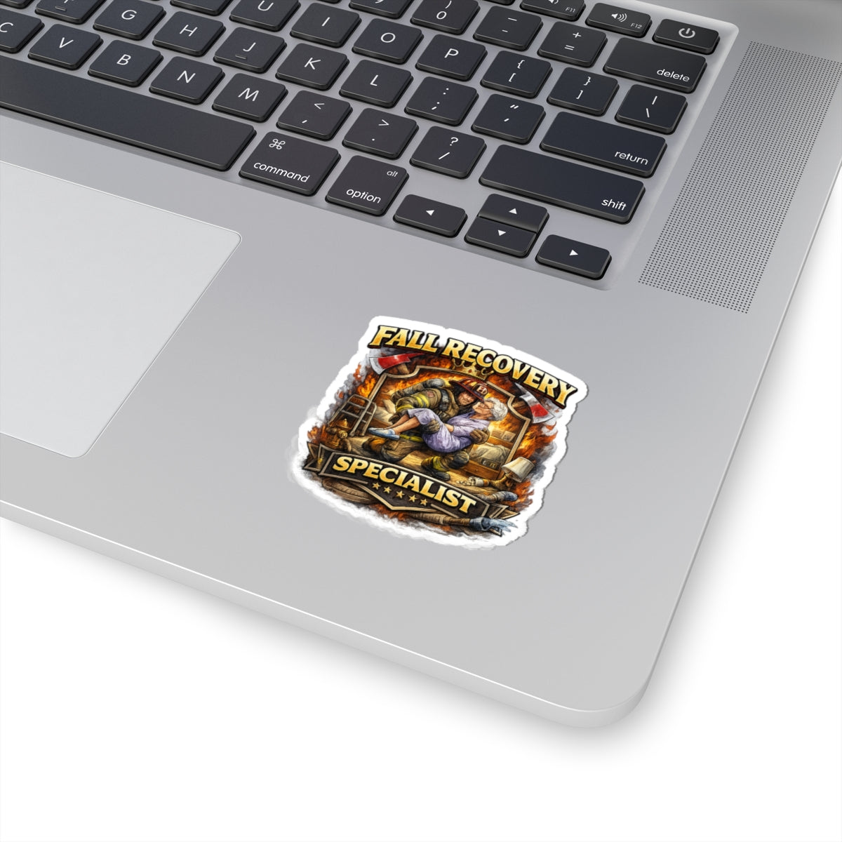 Fall Recovery Specialist Sticker — Firefighter Rescue Kiss-Cut Sticker