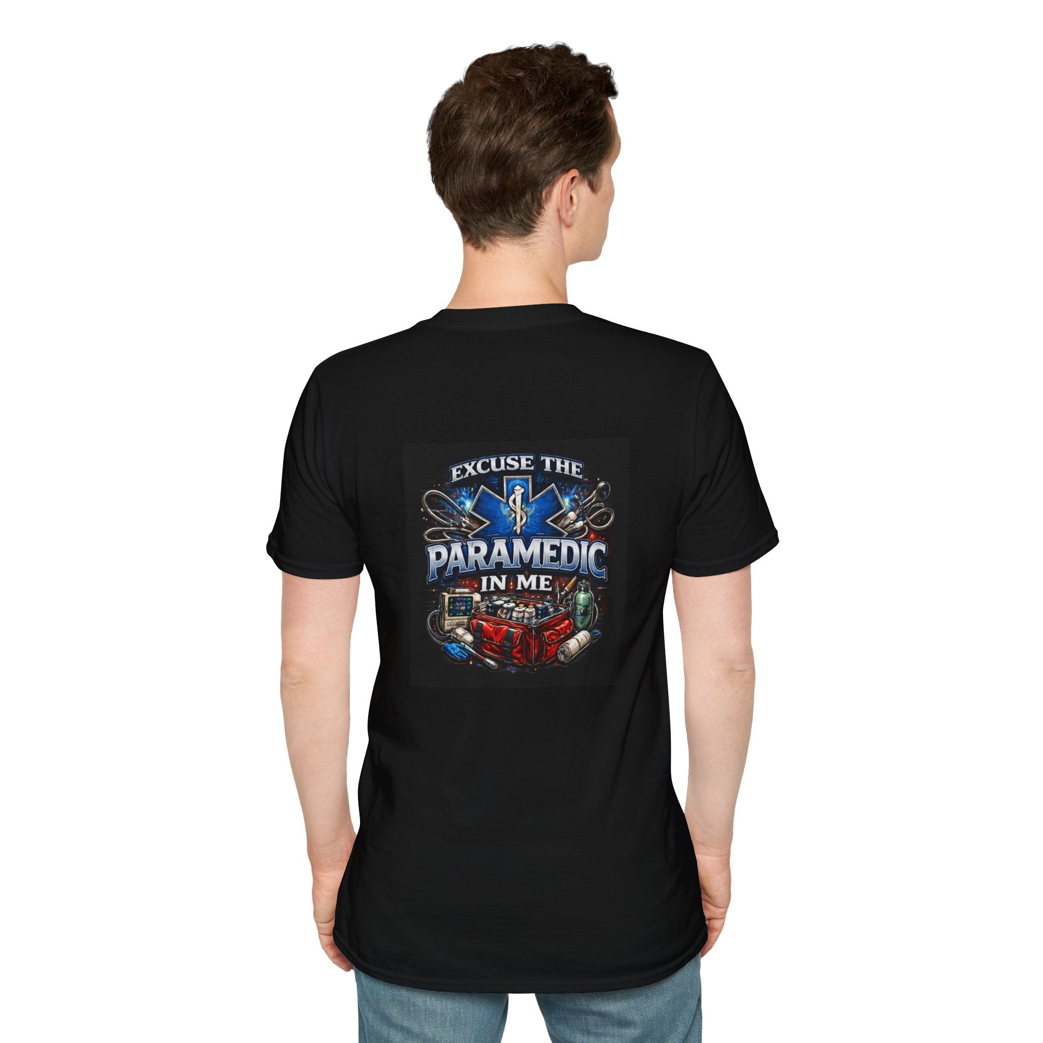 Paramedic T-Shirt — "Excuse the Paramedic in Me" EMS Tribute Tee