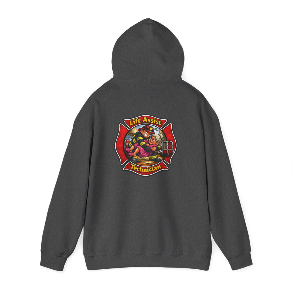 Firefighter Lift Assist Technician Hoodie – Maltese Cross Rescue Design