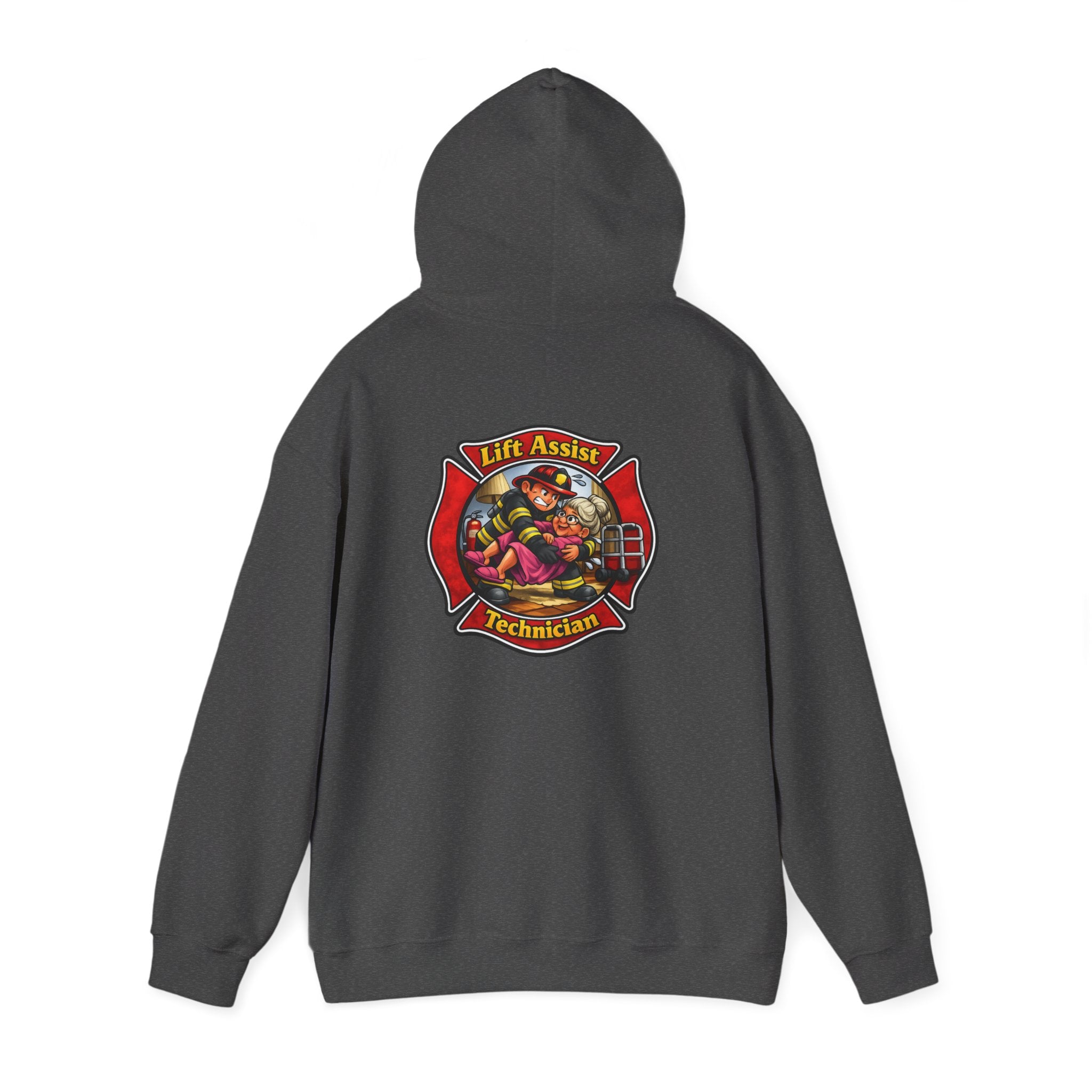 Firefighter Lift Assist Technician Hoodie – Maltese Cross Rescue Design