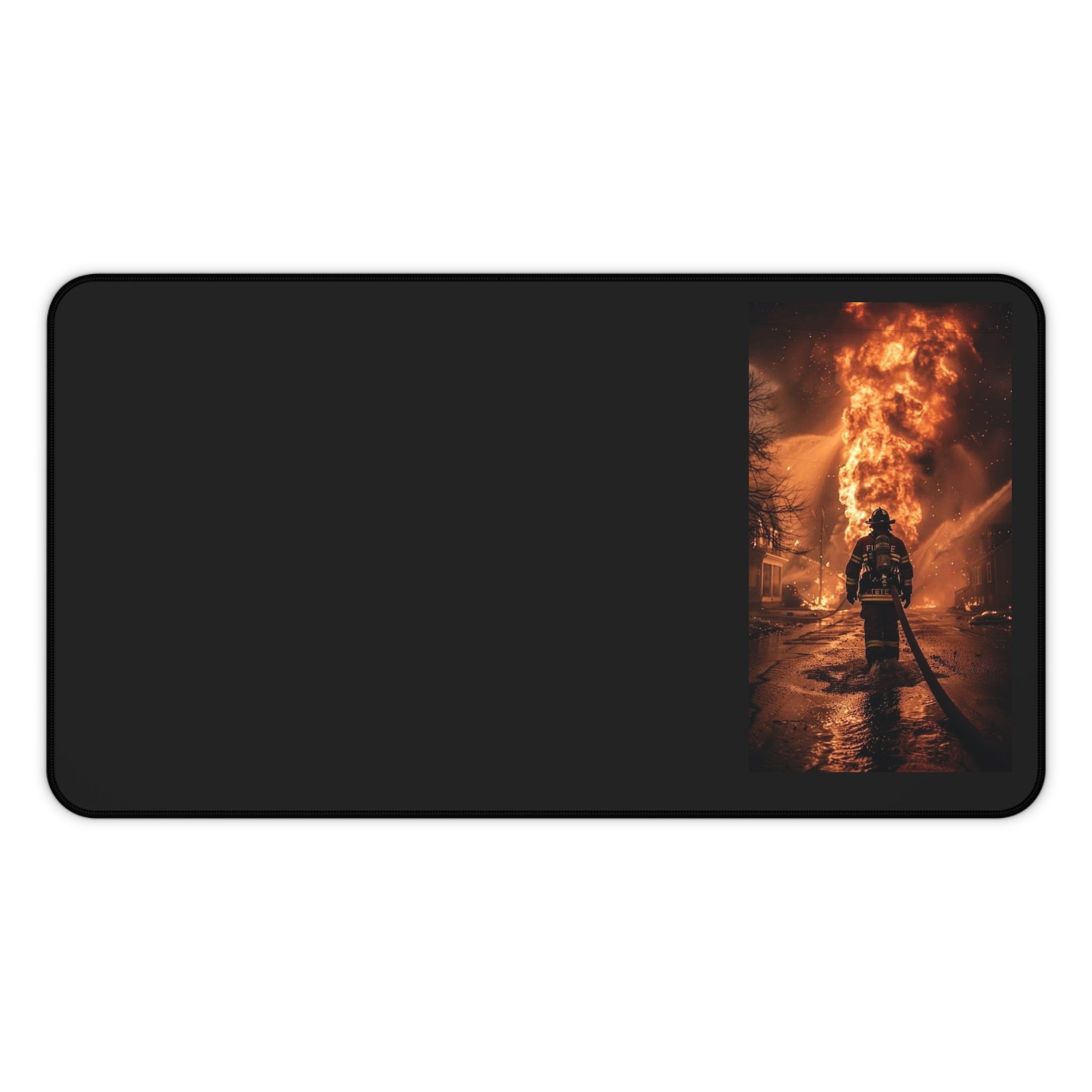 Firefighter Desk Mat – Courage in Flames Gaming/Work Mouse Pad