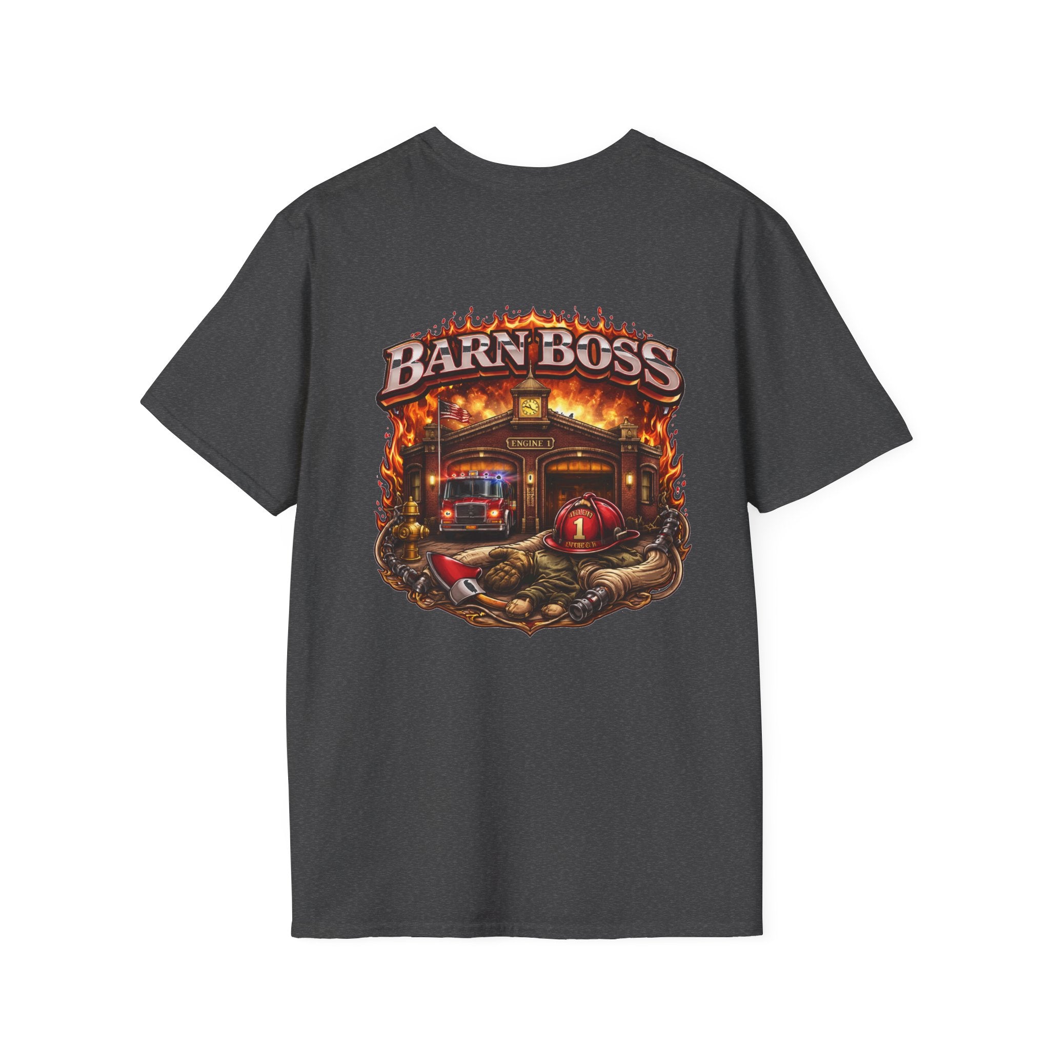 Barn Boss T-Shirt – Rustic Firehouse Farmwork Graphic Tee