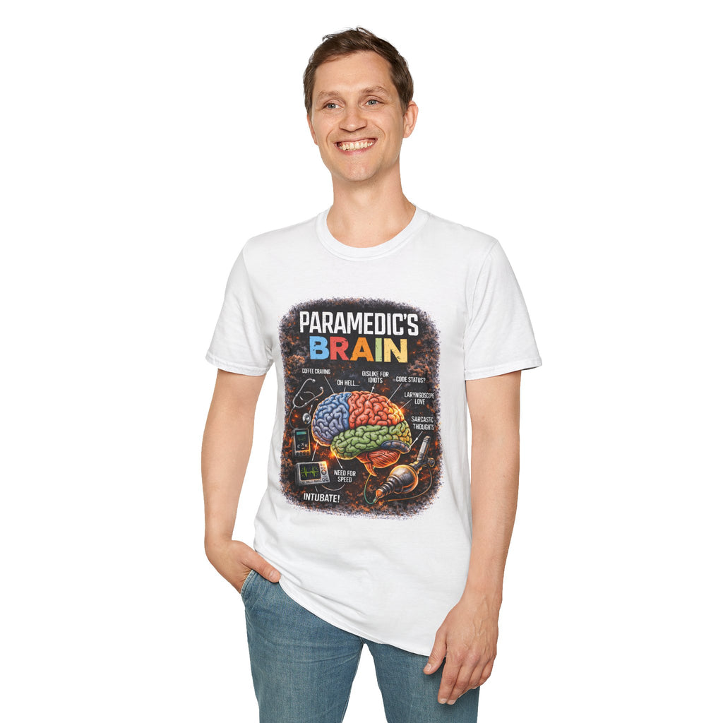 Paramedic’s Brain T-Shirt - Emergency Medical Tech Anatomy Graphic Tee