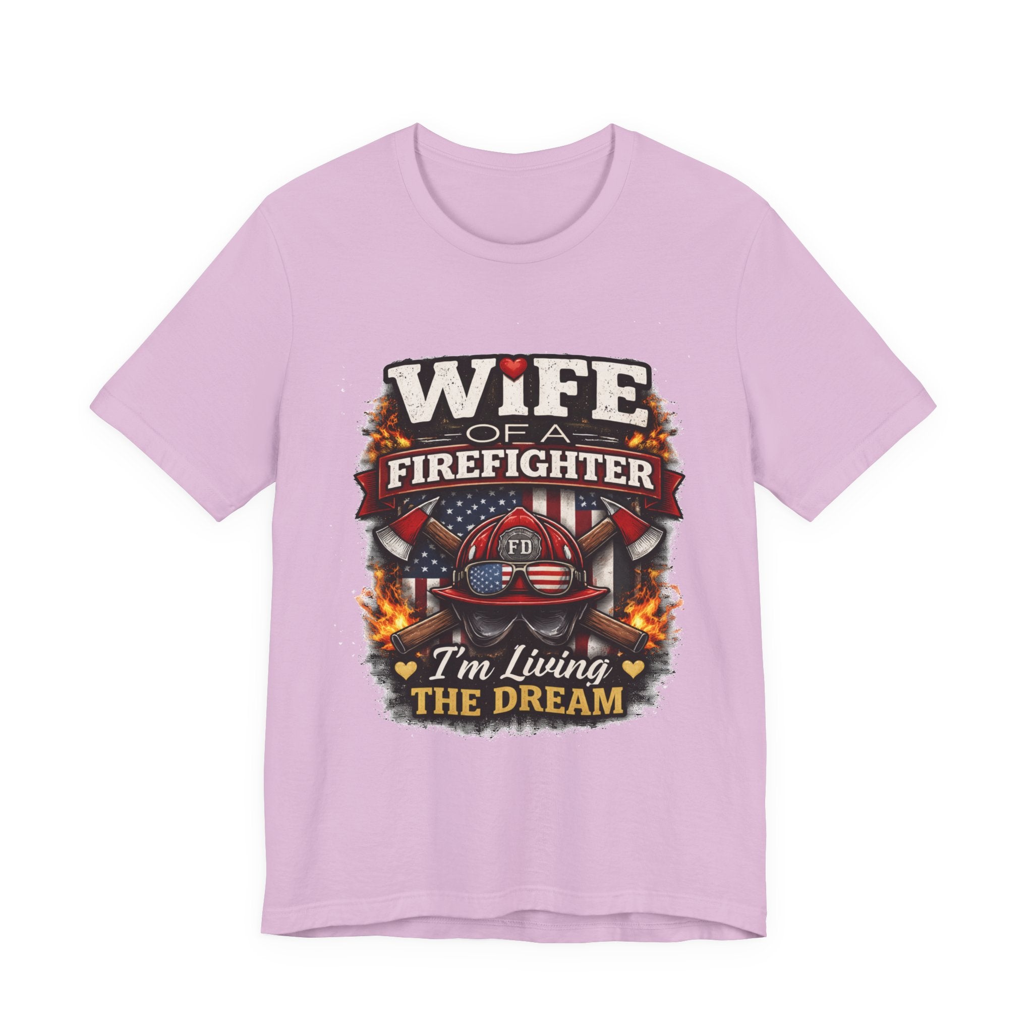 Wife of a Firefighter T-Shirt – “I’m Living the Dream” Firefighter Wife Tee