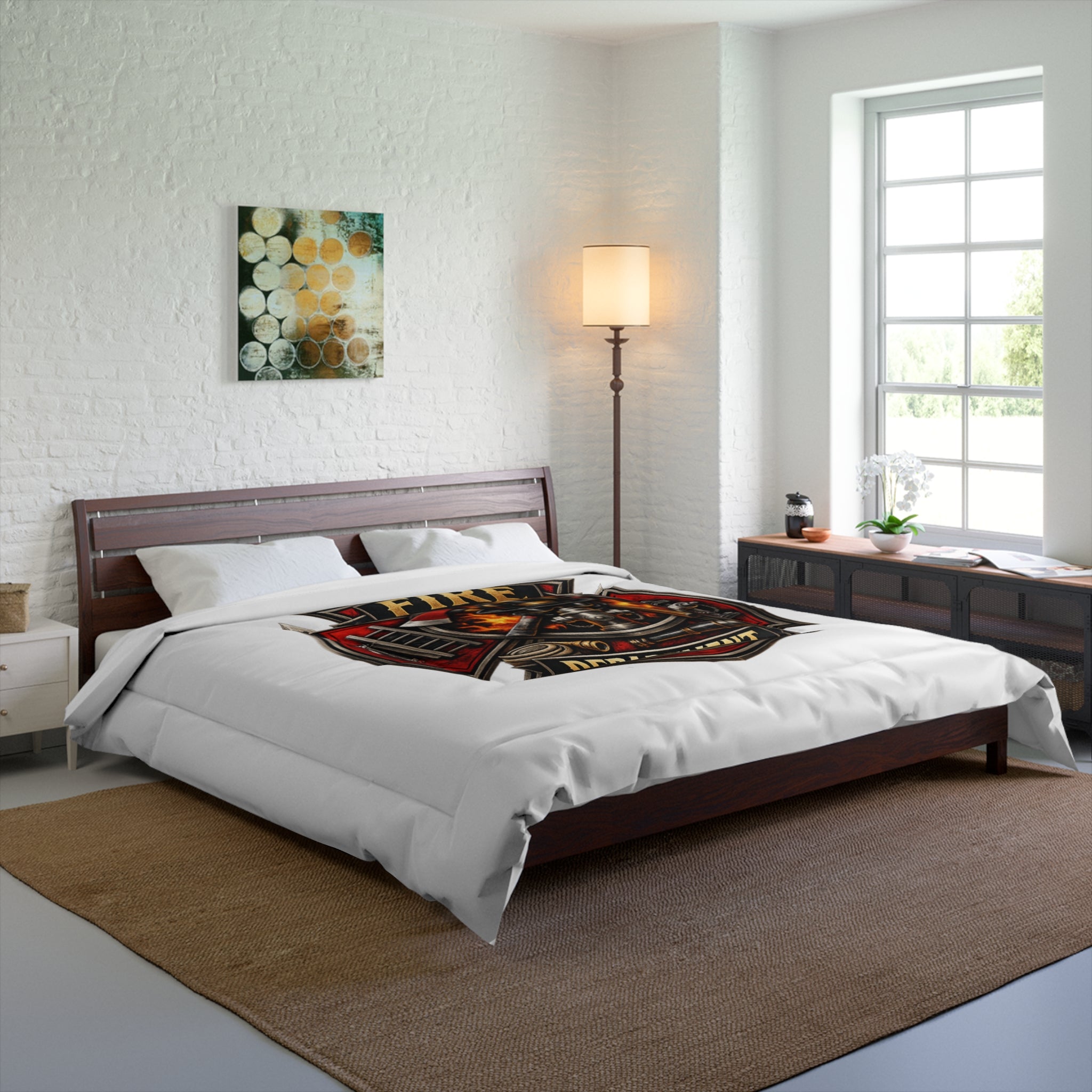 Fire Department Comforter – Maltese Cross Firefighter Emblem Bedding