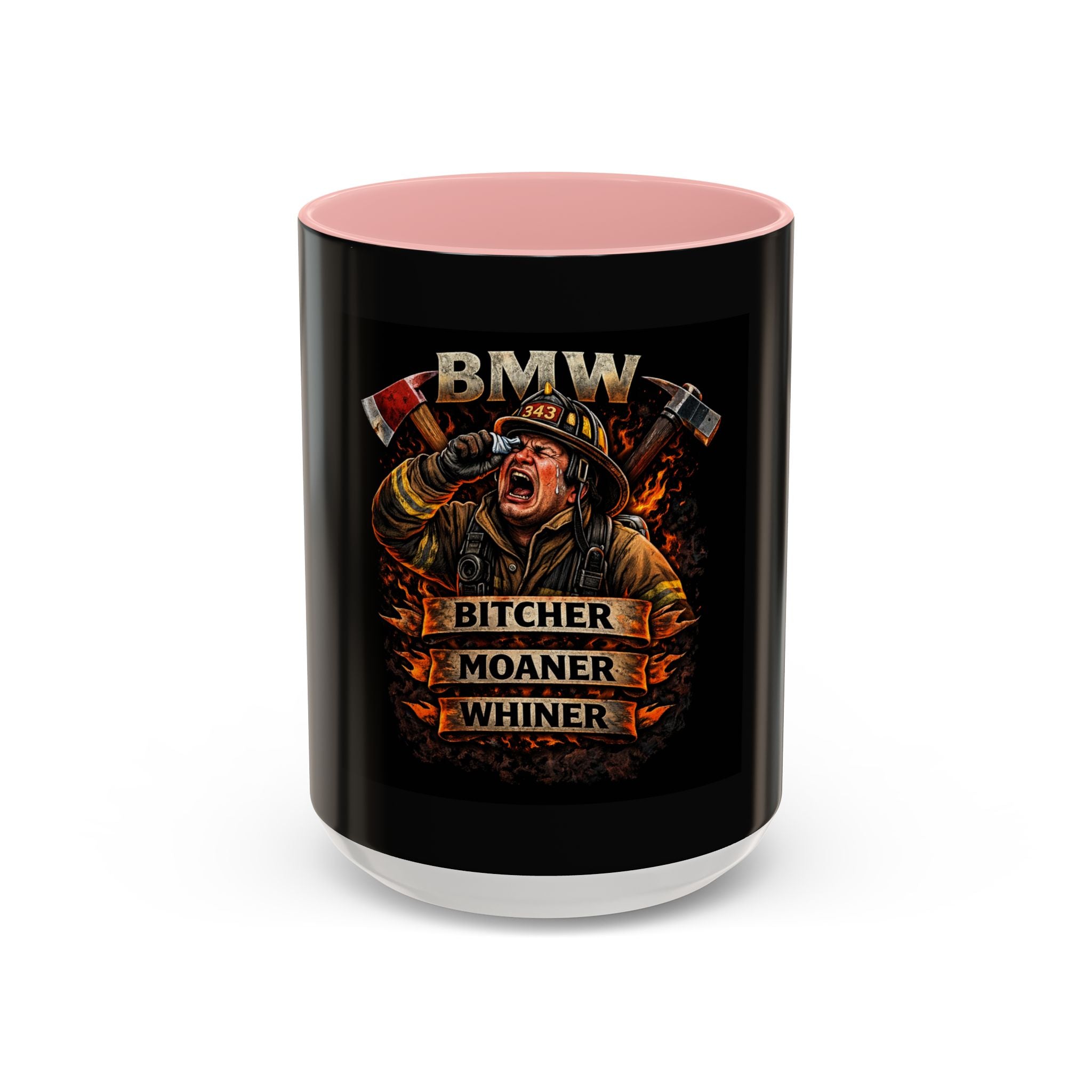 Firefighter Coffee Mug — 'Bitches, Moans & Whines' Humorous Accent Mug