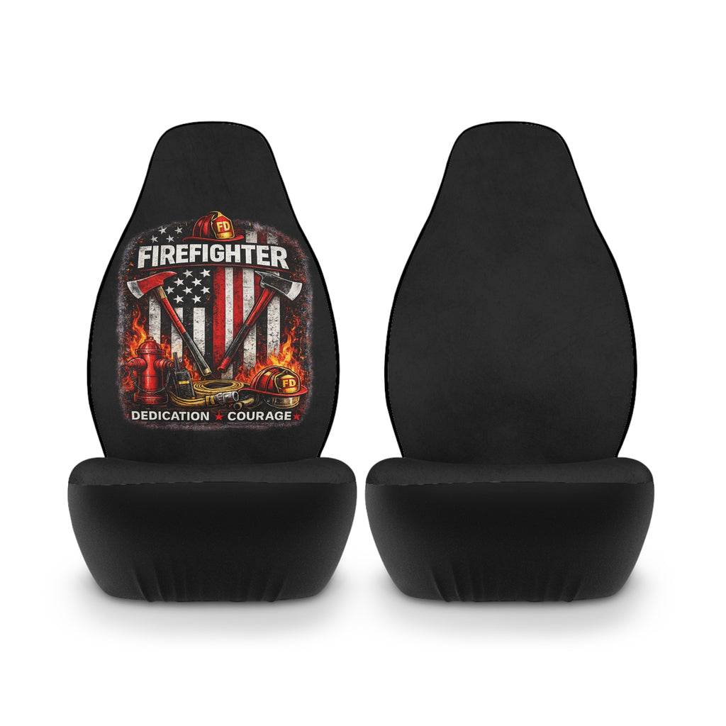 Firefighter Car Seat Covers — Dedication & Courage Fire Department Design