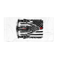 Beach Towel - Firefighter Tribute American Flag Design (Thin Red Line)