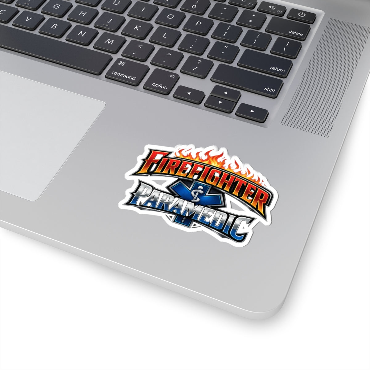 Firefighter & Paramedic Kiss-Cut Sticker — Fire Emoji Flame EMS Logo