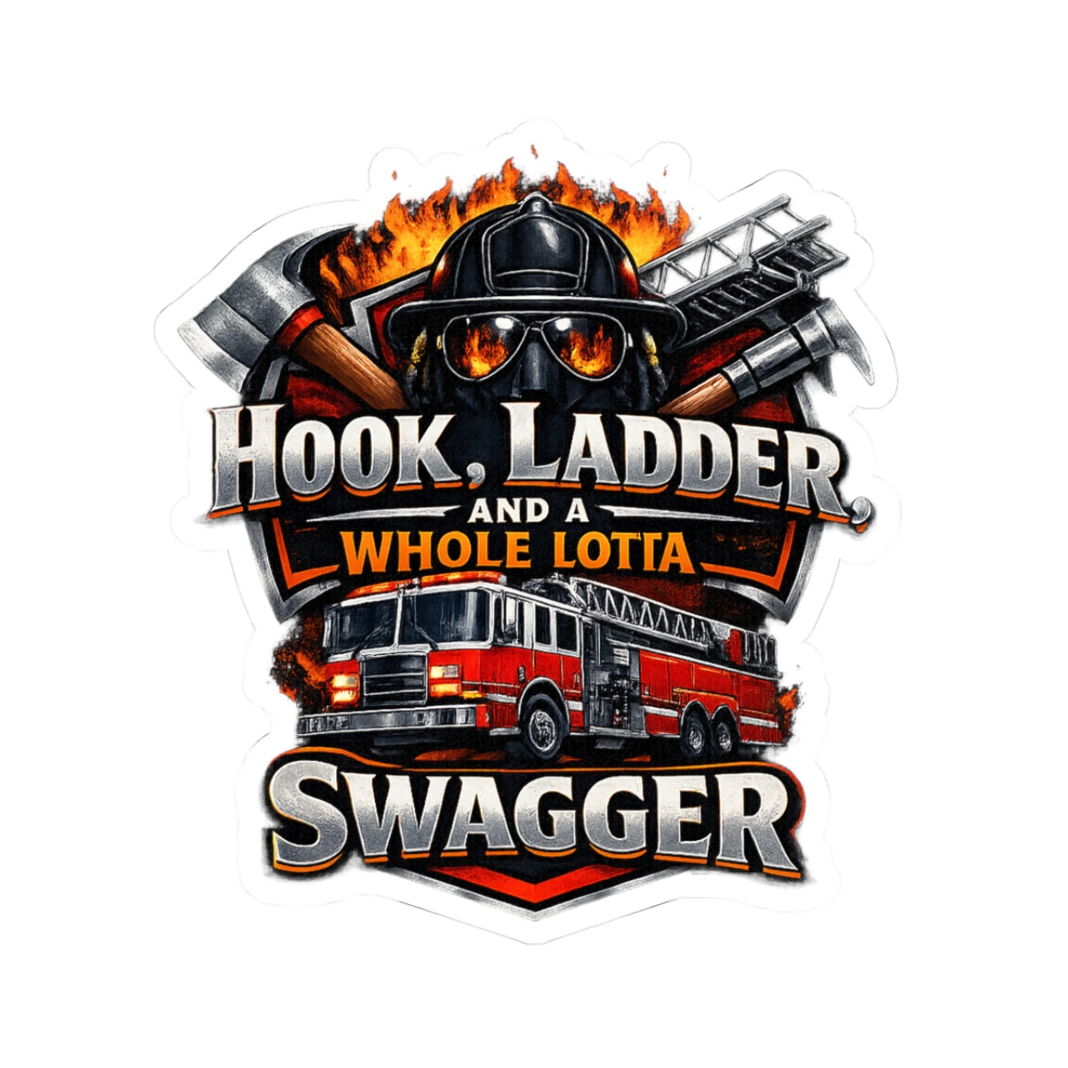 Sticker - Hook & Ladder and a Whole Lot of Swagger