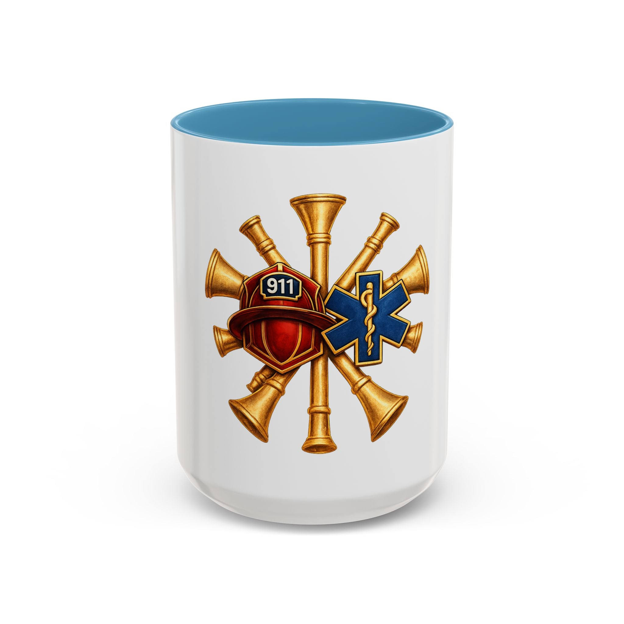 Fire Chief EMS & Firefighter Maltese Cross Coffee Mug — 911 Rescue Medical Emblem Accent Mug