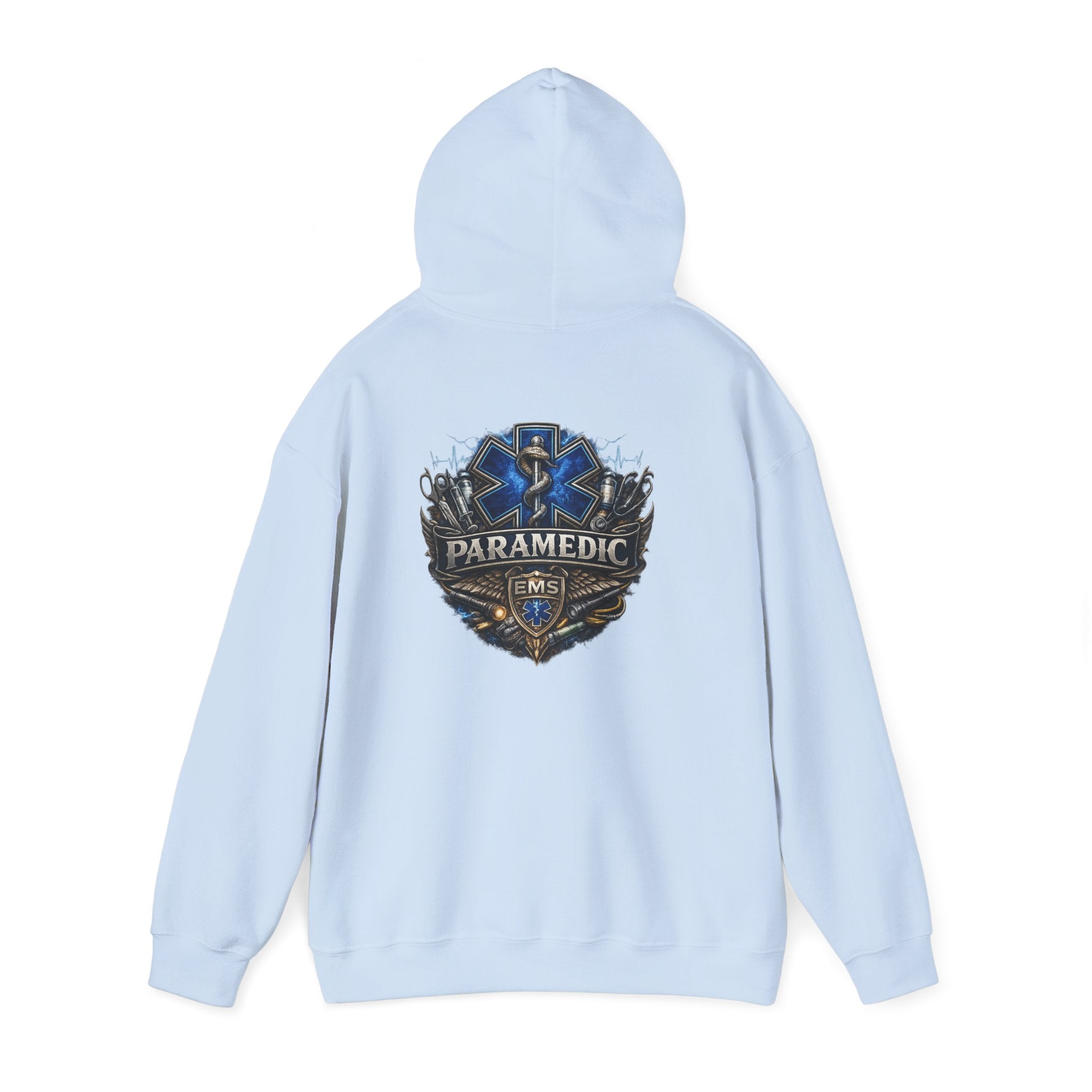Paramedic EMS Badge Hoodie — Emergency Medical Technician Tribute Pullover