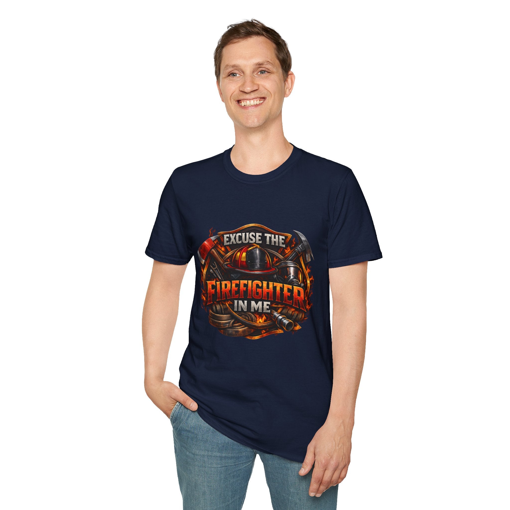 Excuse the Firefighter In Me T-Shirt — Firefighter Pride Graphic Tee