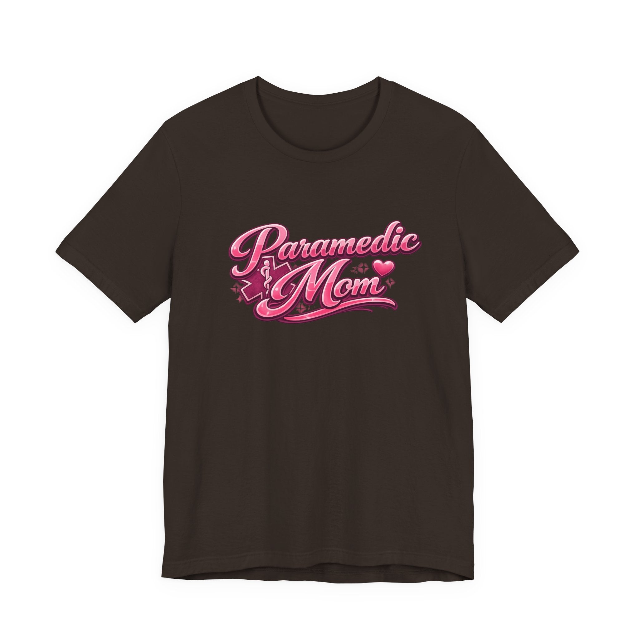 Paramedic Mom T-Shirt — Pink Retro Script Tee for EMS Moms, Mother’s Day Gift